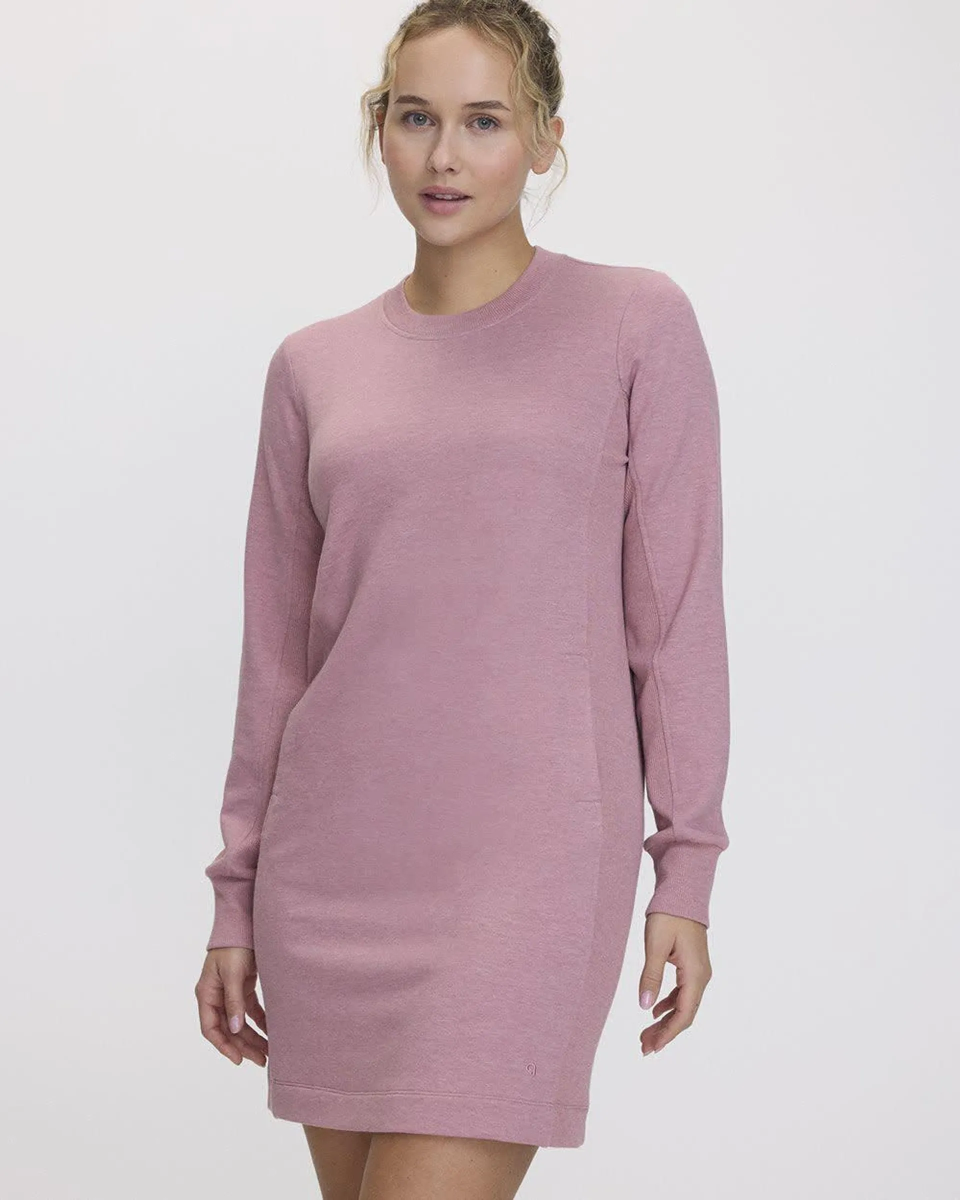 Long-Sleeve French Terry Dress - Hyba