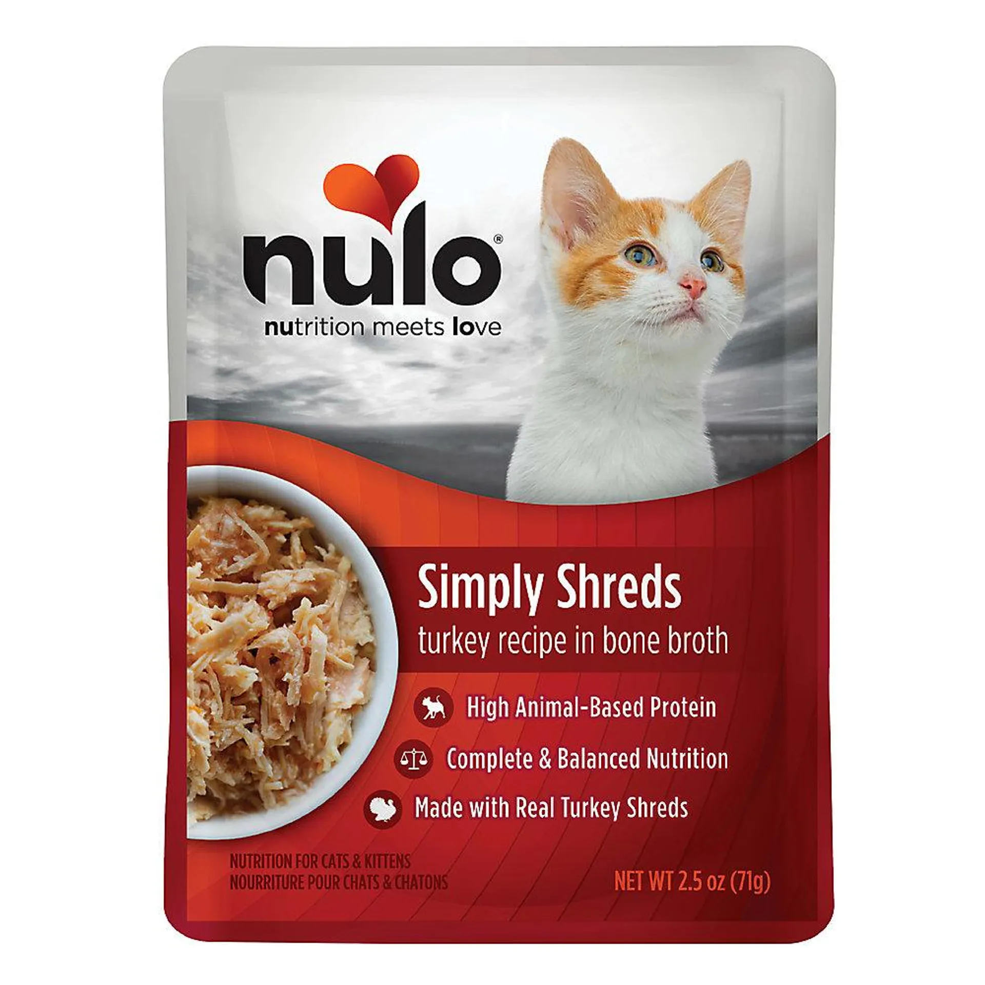 Nulo Simply Shreds Cat Food Topper - High Protein, 2.5 Oz