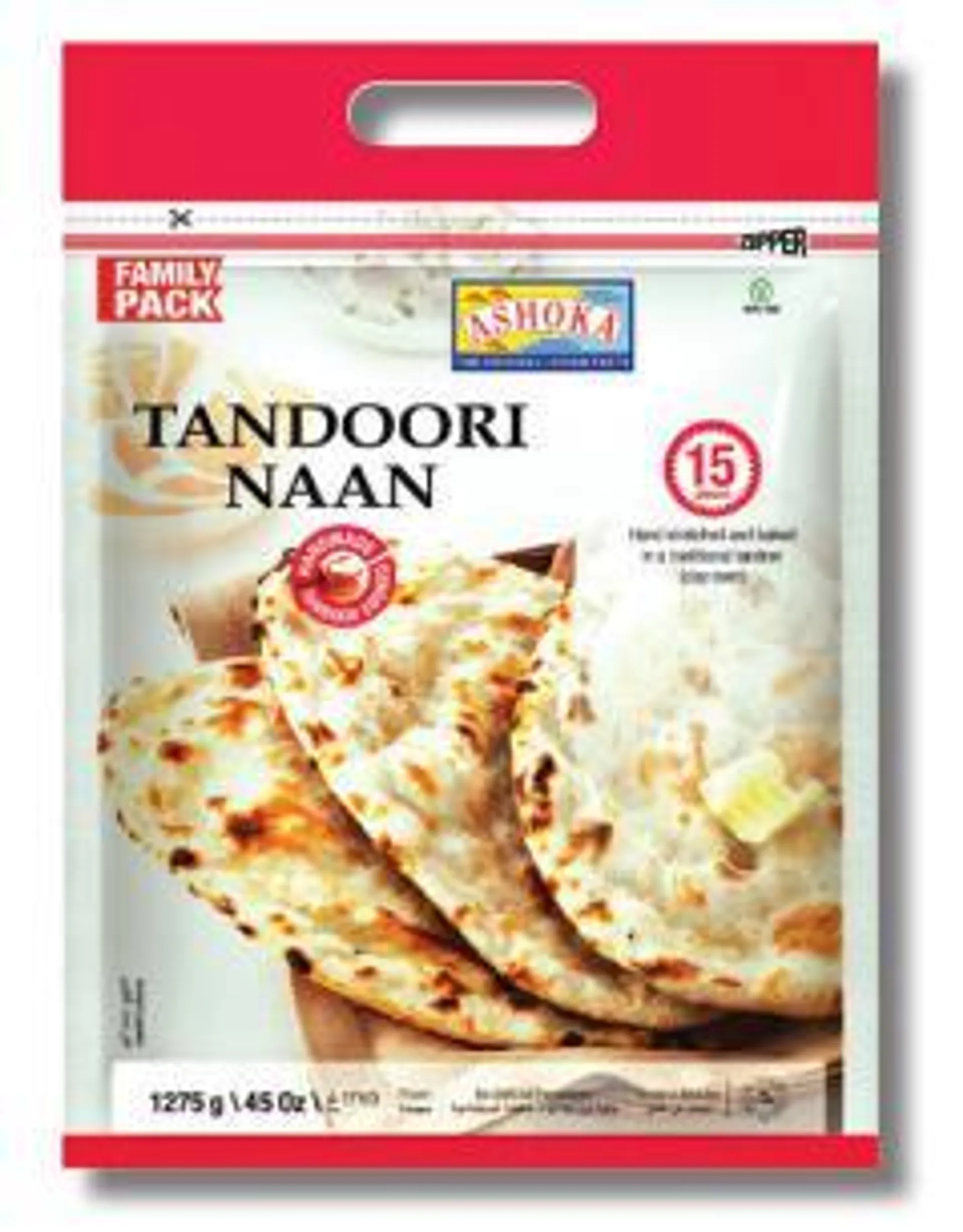 Ashoka Naan Tandoori Family Pack 15Pcs