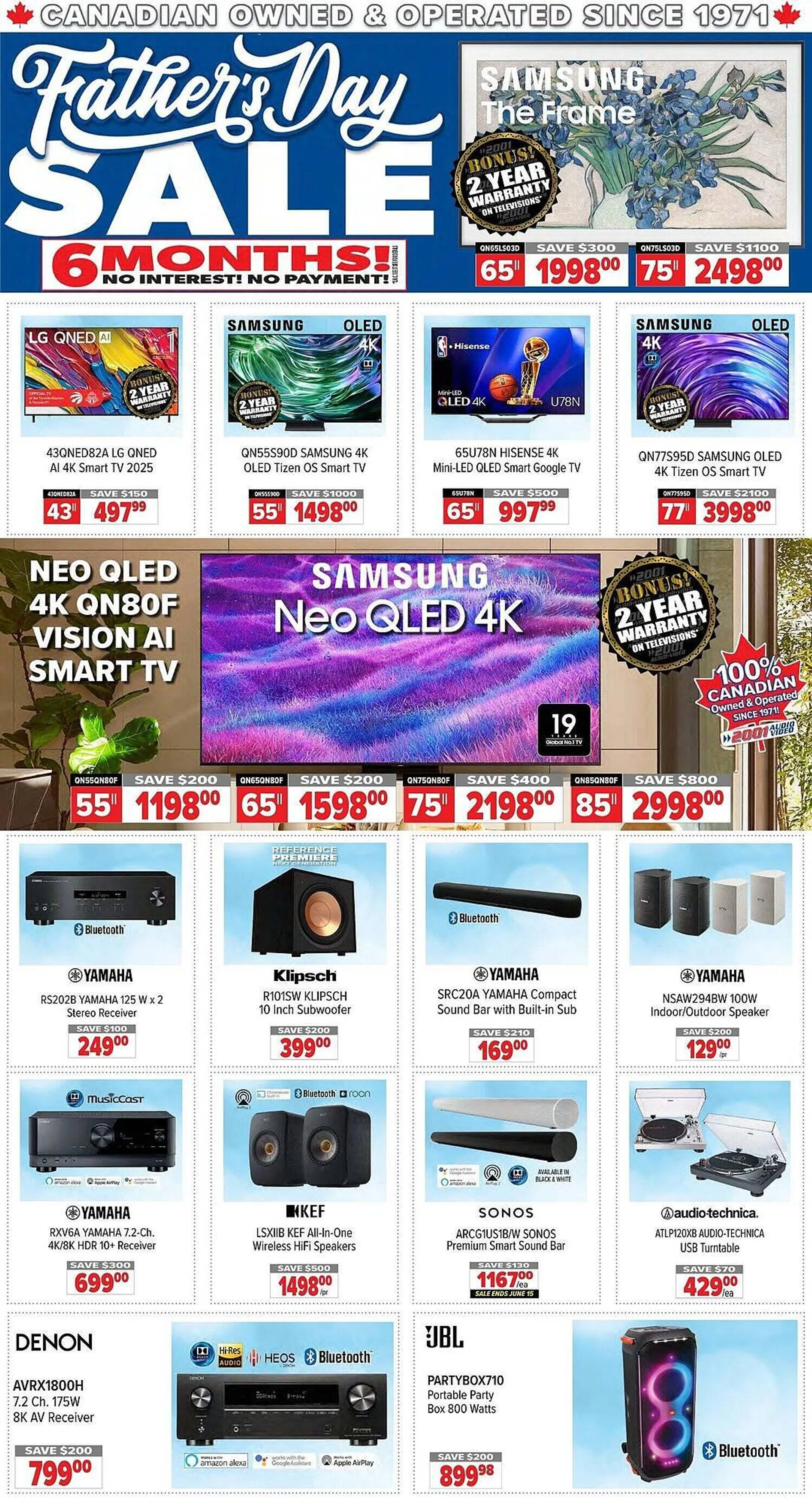 2001 Audio Video flyer from June 13 to June 19 2025 - flyer page 1