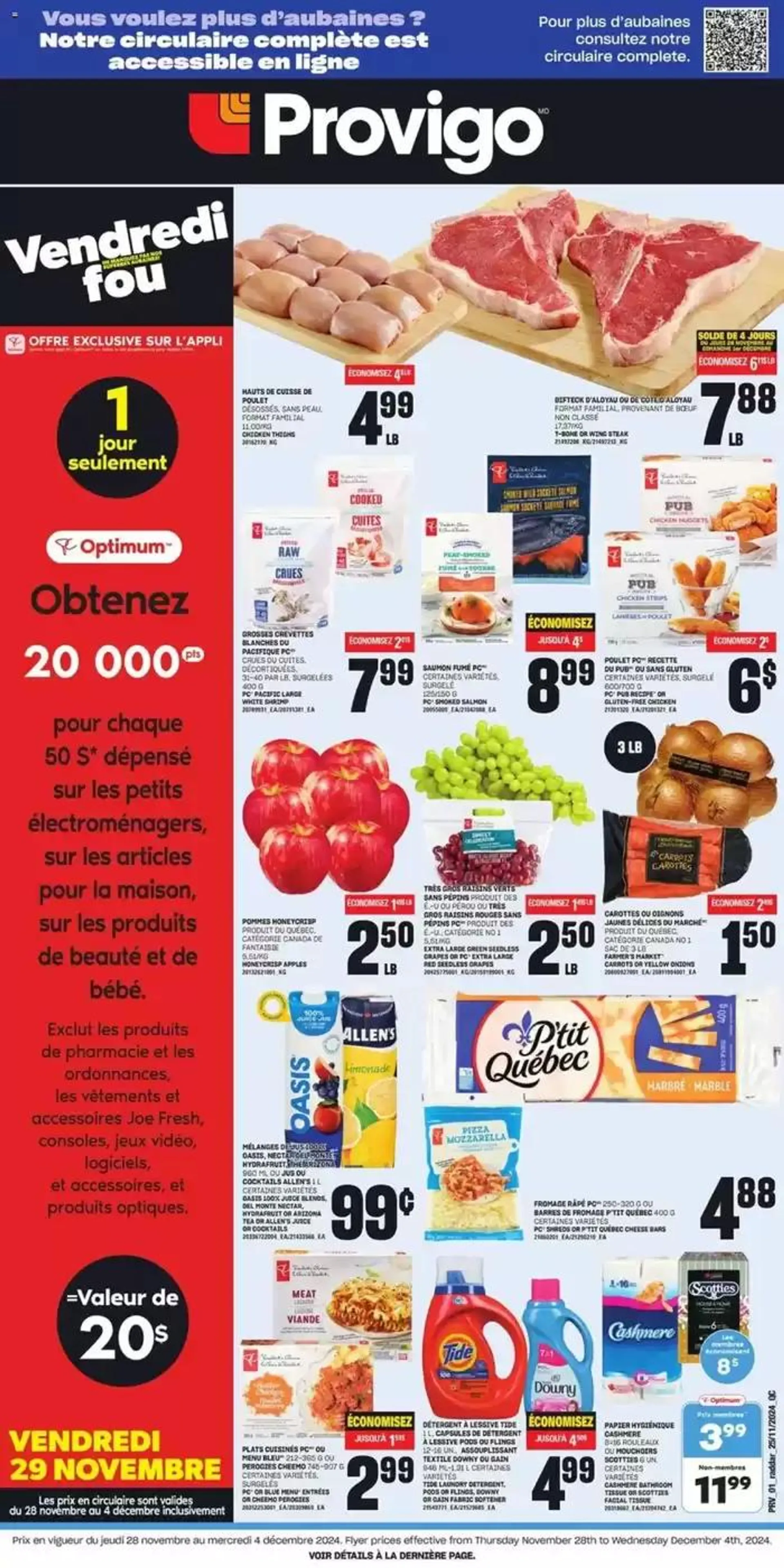 Provigo weekly flyer from November 28 to December 4 2024 - flyer page 1