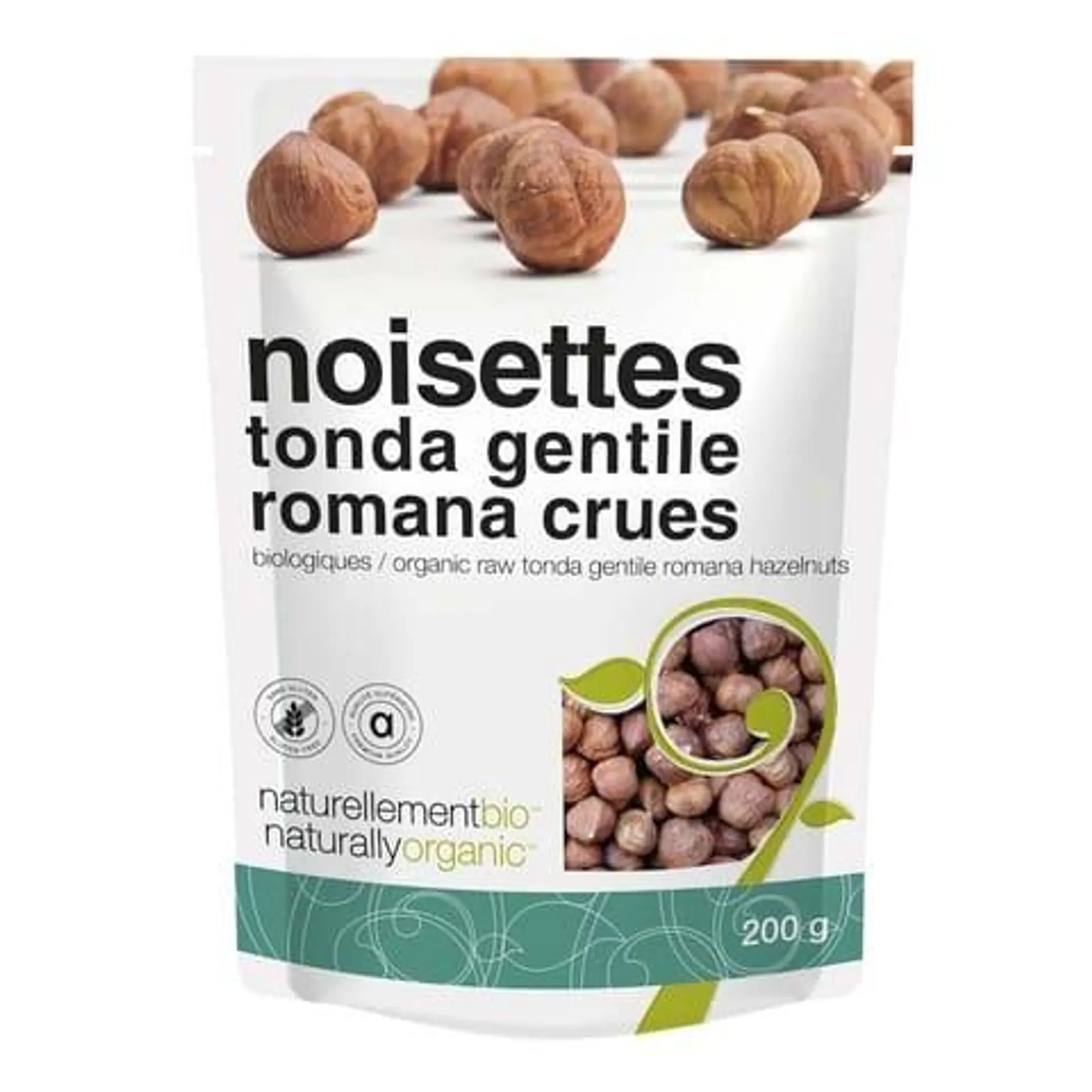 Noisettes tonda gentile romana crues biologiques