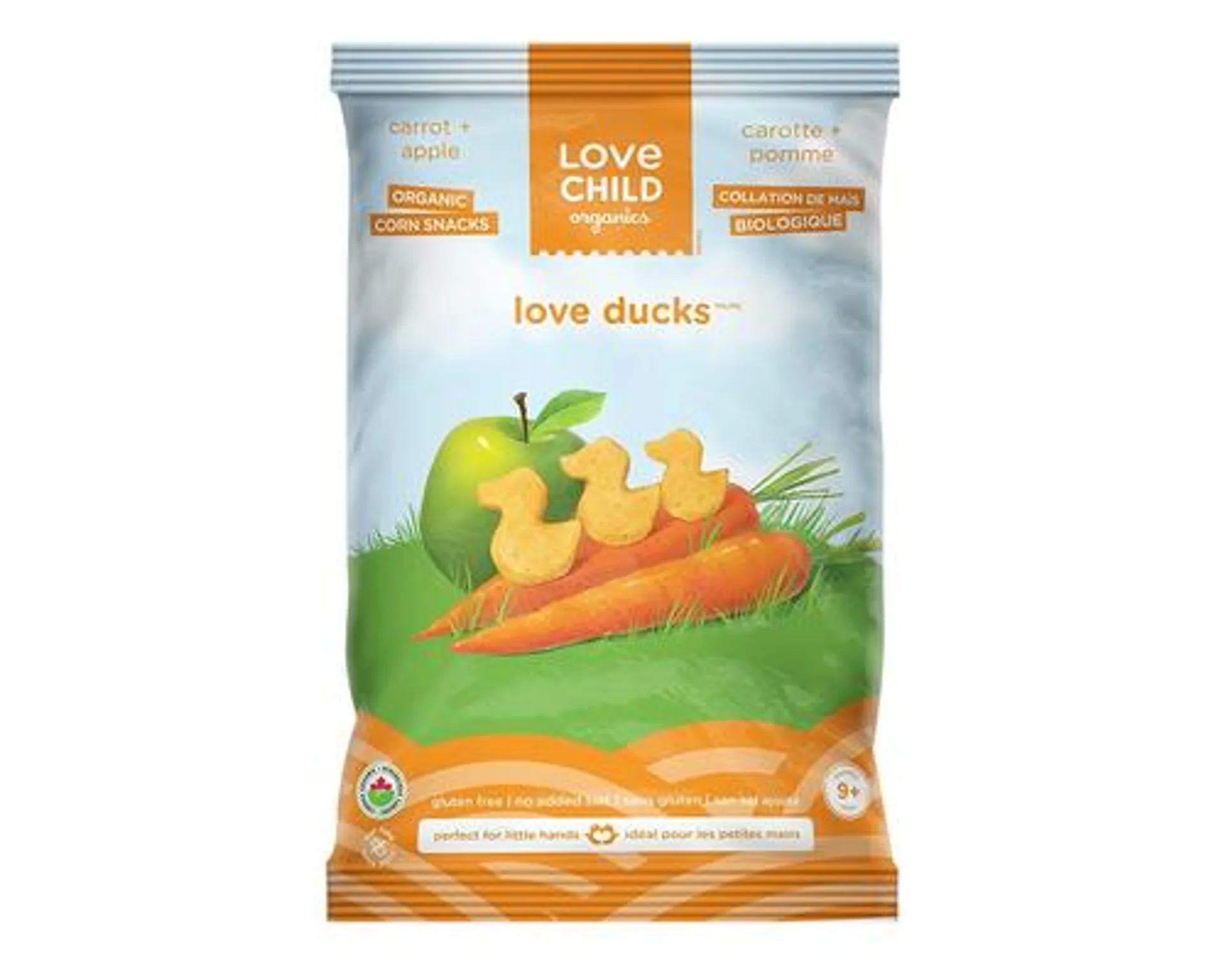 Love Child Organic Corn Snacks Love Ducks Carrot & Apple 25g