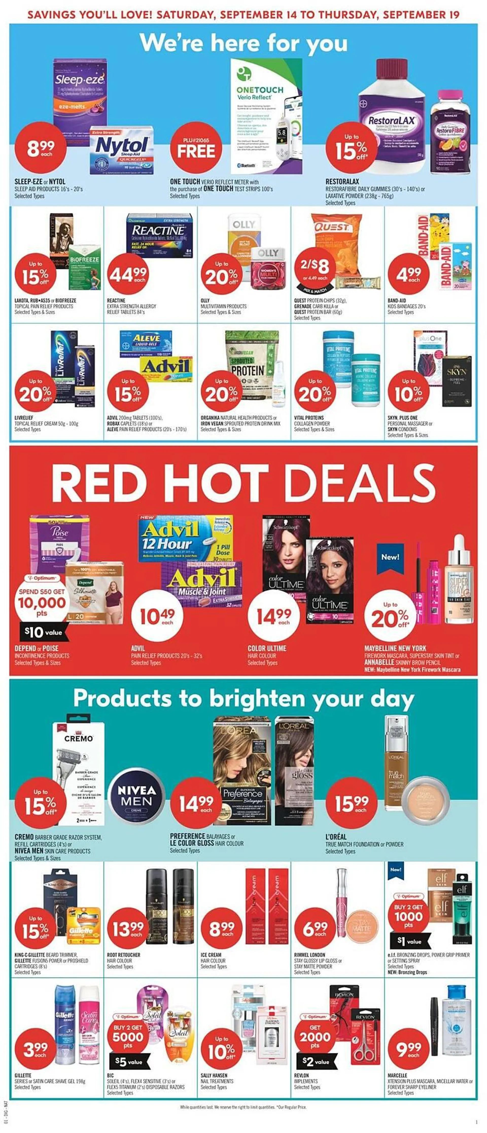 Shoppers Drug Mart flyer from September 14 to September 20 2024 - flyer page 10