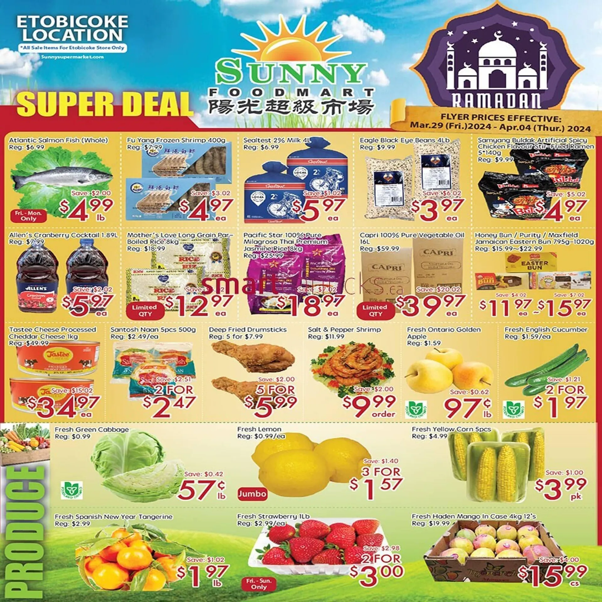 Sunny Food Mart flyer from March 29 to April 25 2024 - flyer page 1
