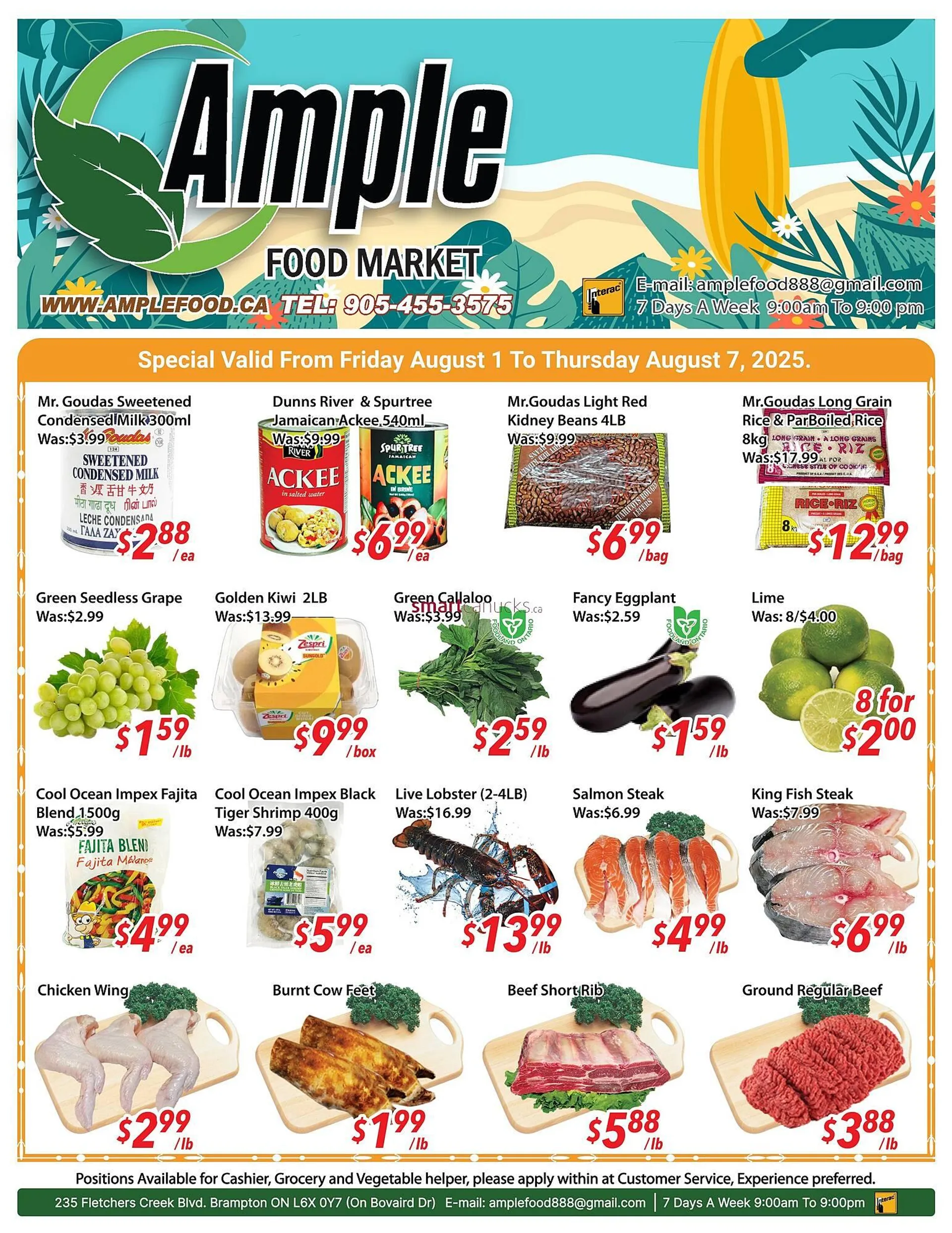 Ample Food Market flyer from August 1 to August 7 2025 - flyer page 1
