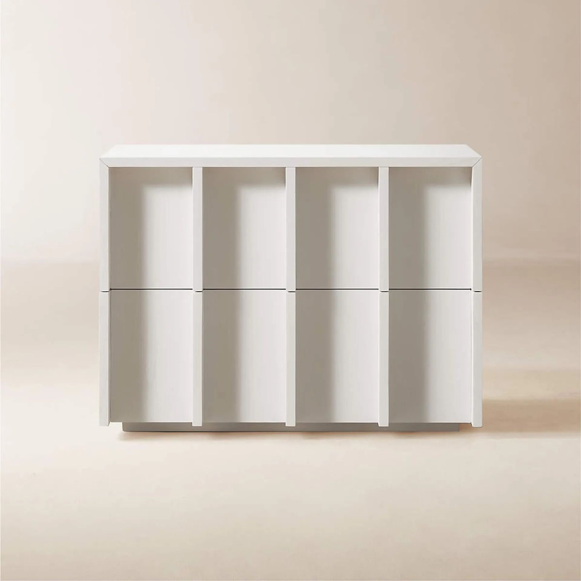 Banyan 2-Drawer White Wood Nightstand