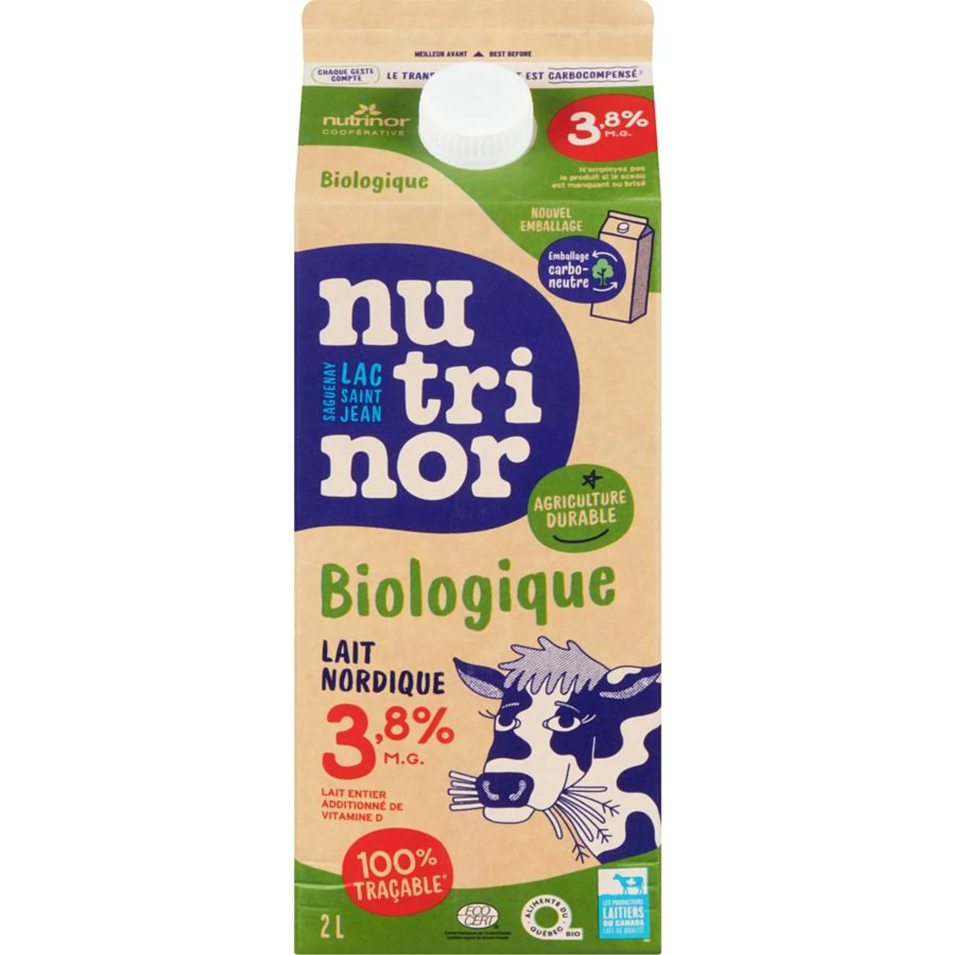 Lait nordique biologique 3,8 %