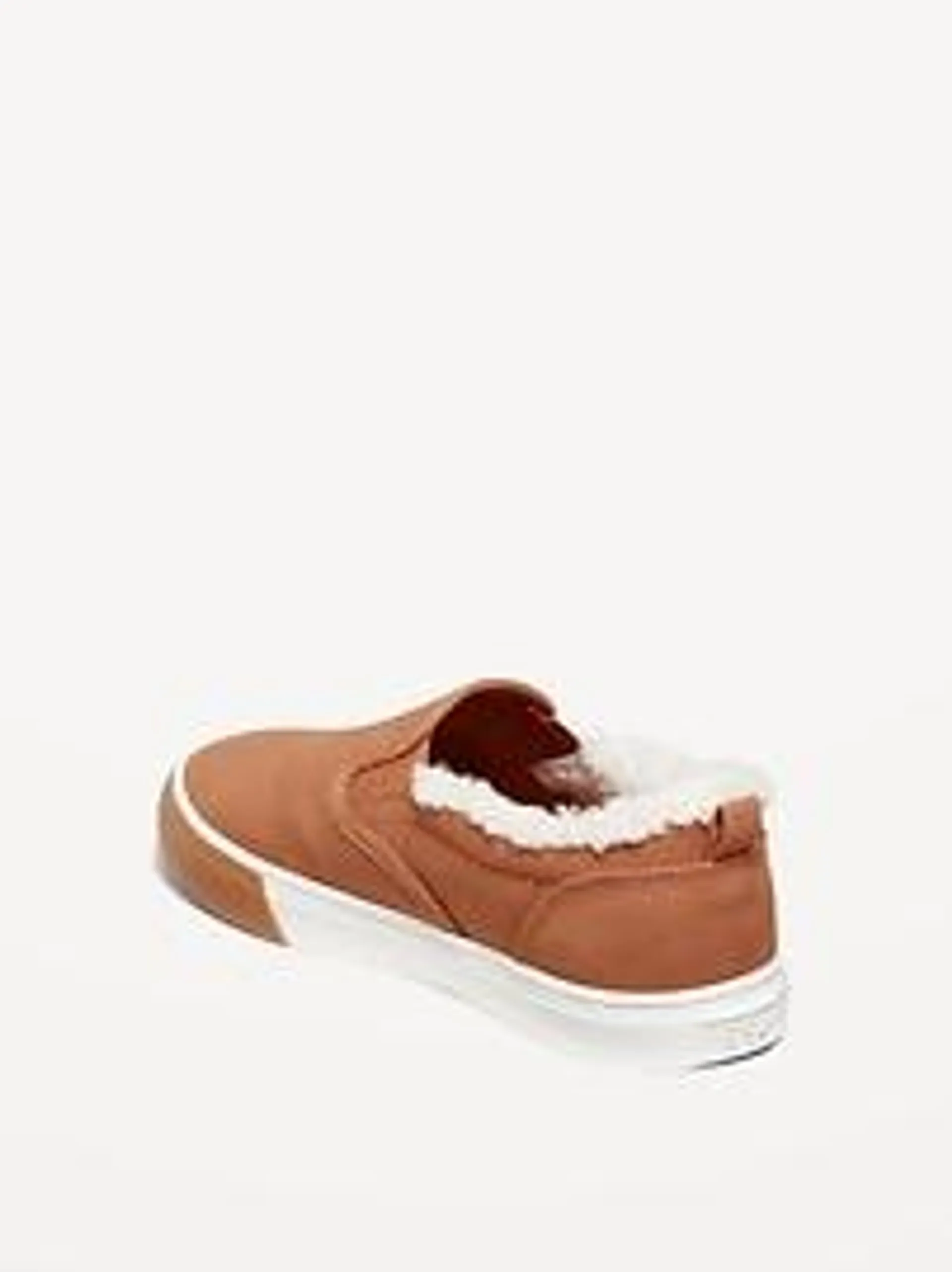 Canvas Sherpa-Lined Slip-On Sneakers for Kids