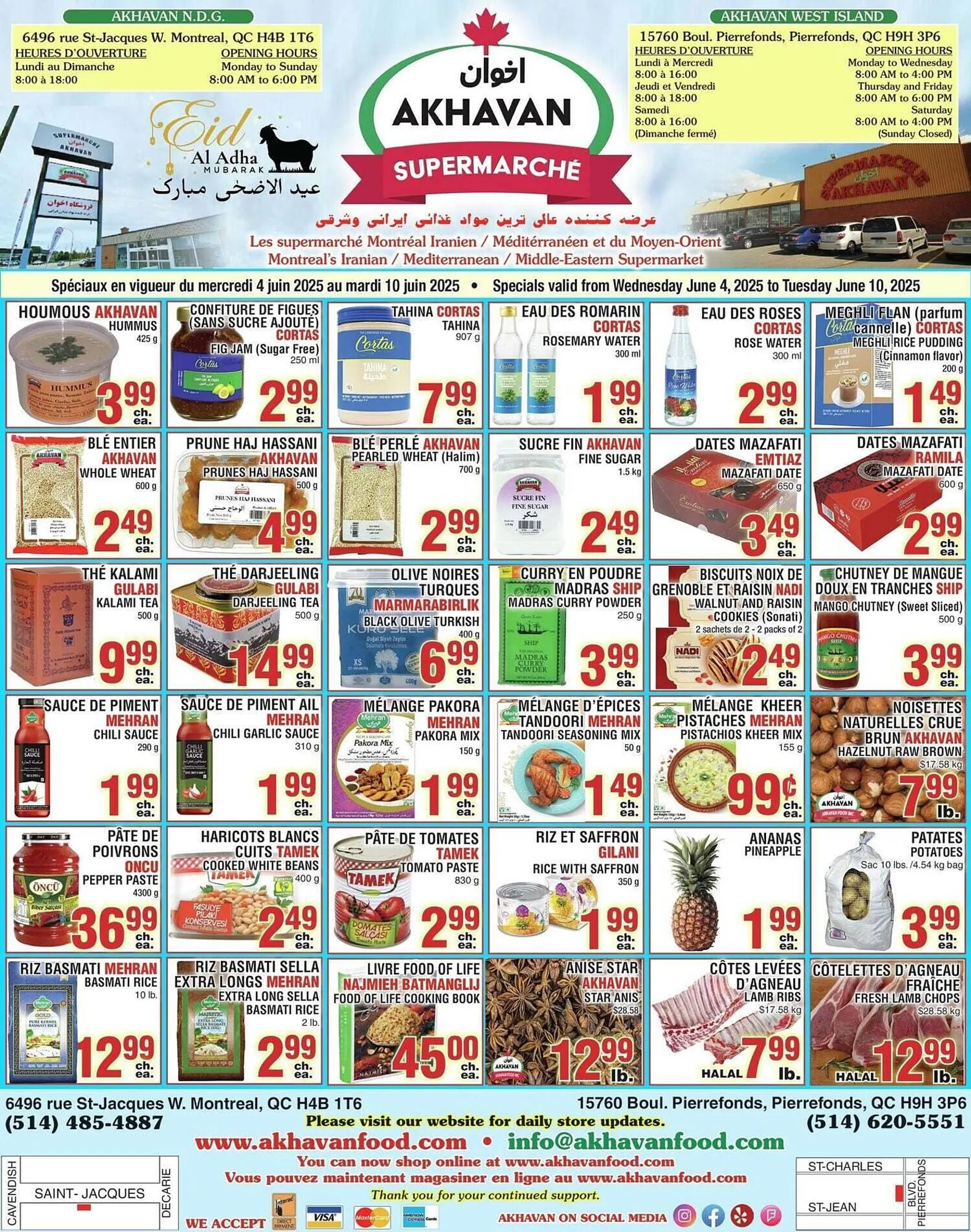 Akhavan flyer from June 5 to June 12 2025 - flyer page 1