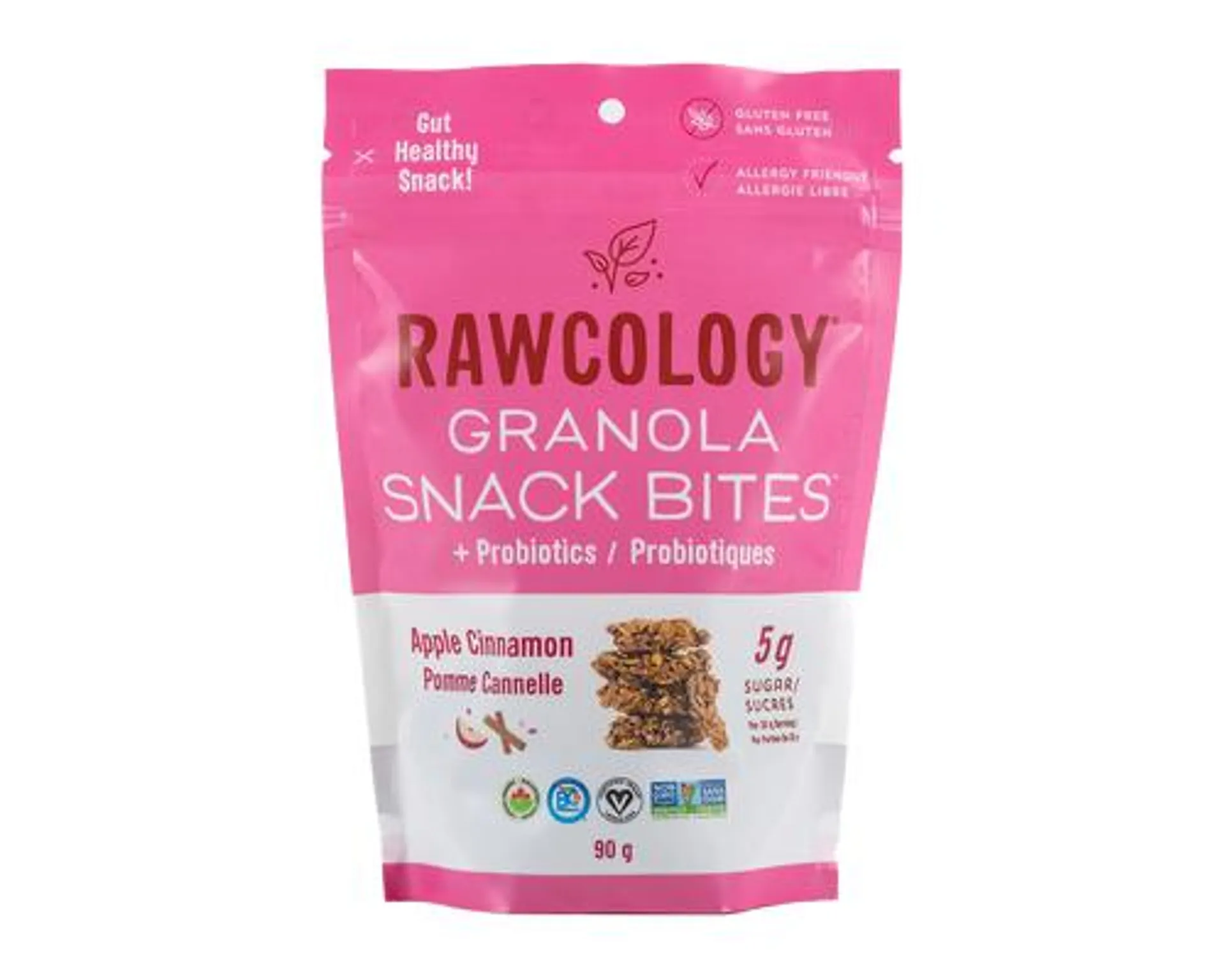 Rawcology Granola Snack Bites With Probiotics Apple Cinnamon 90g