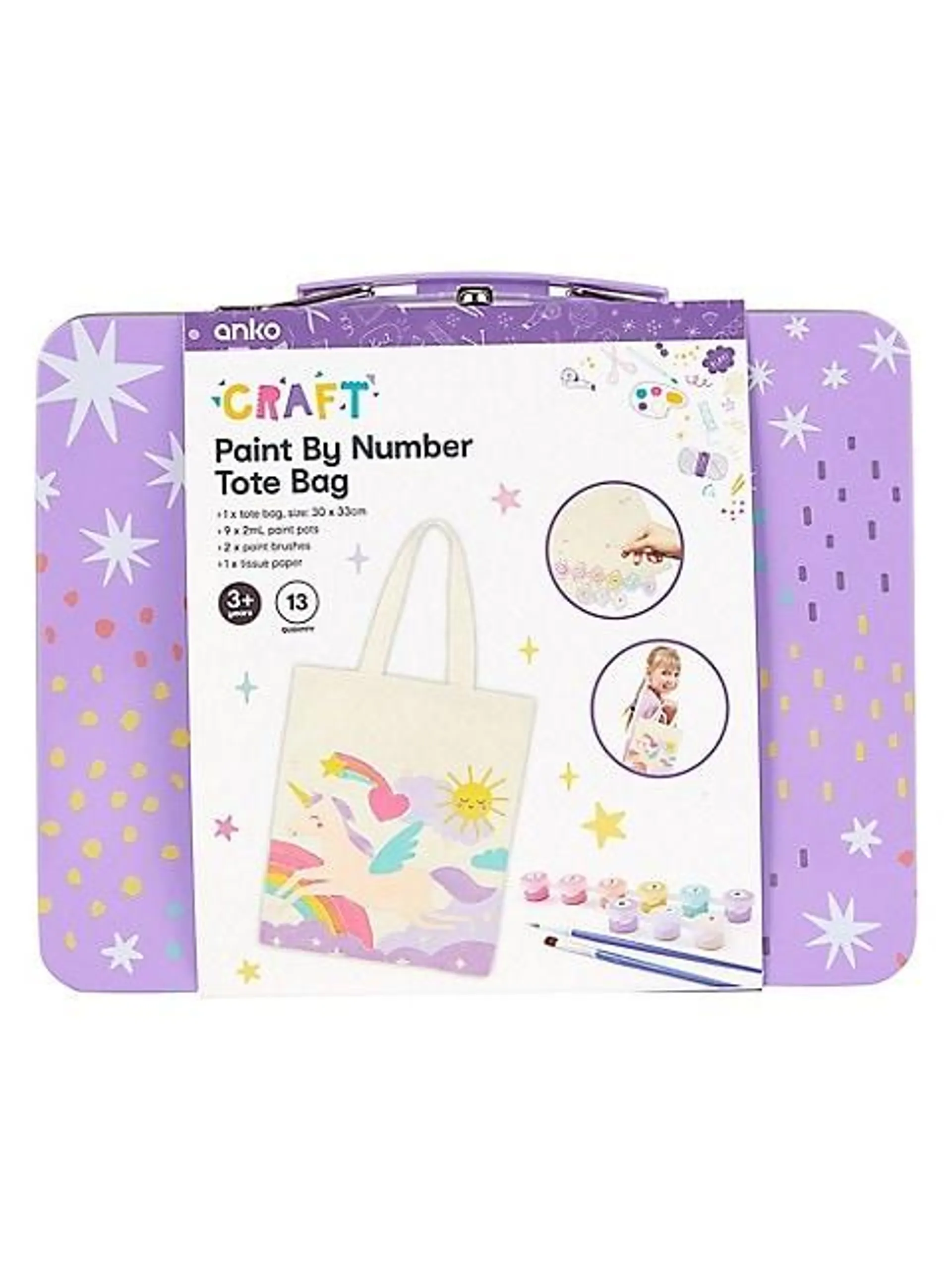 Paint By Number Unicorn Tote