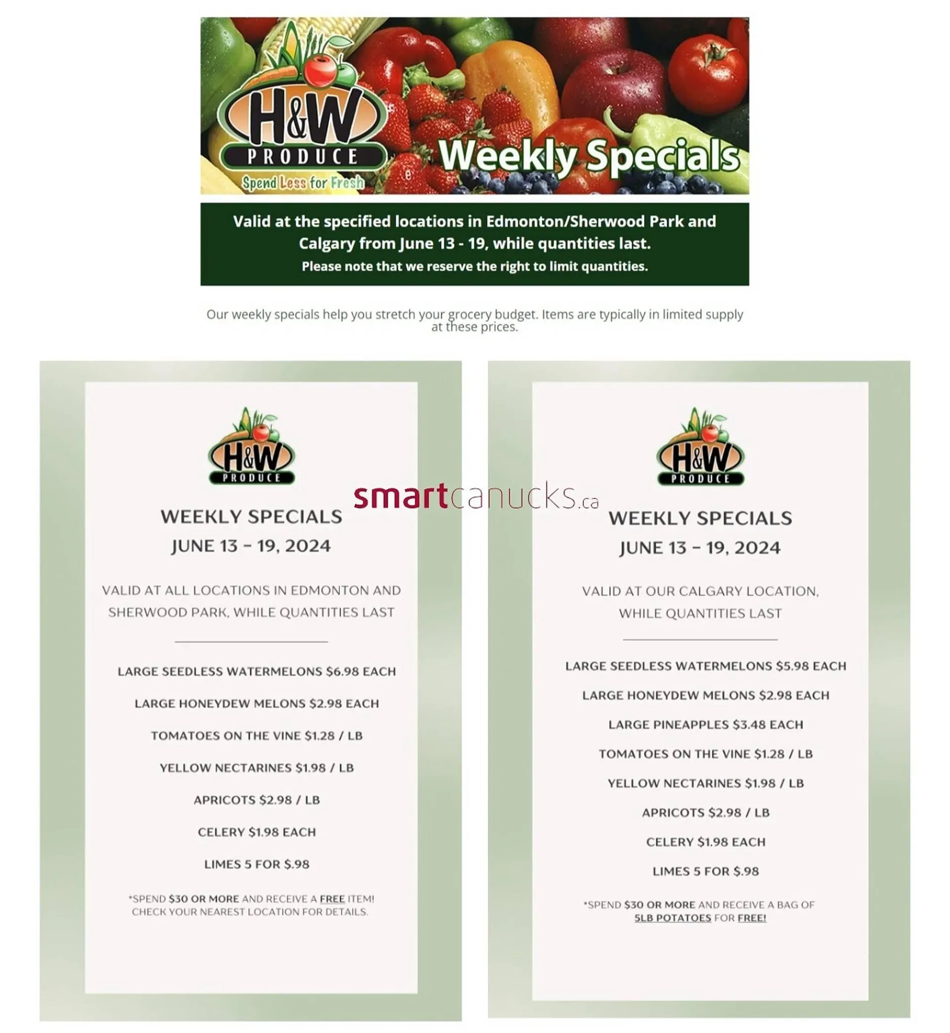 H&W Produce flyer - 1