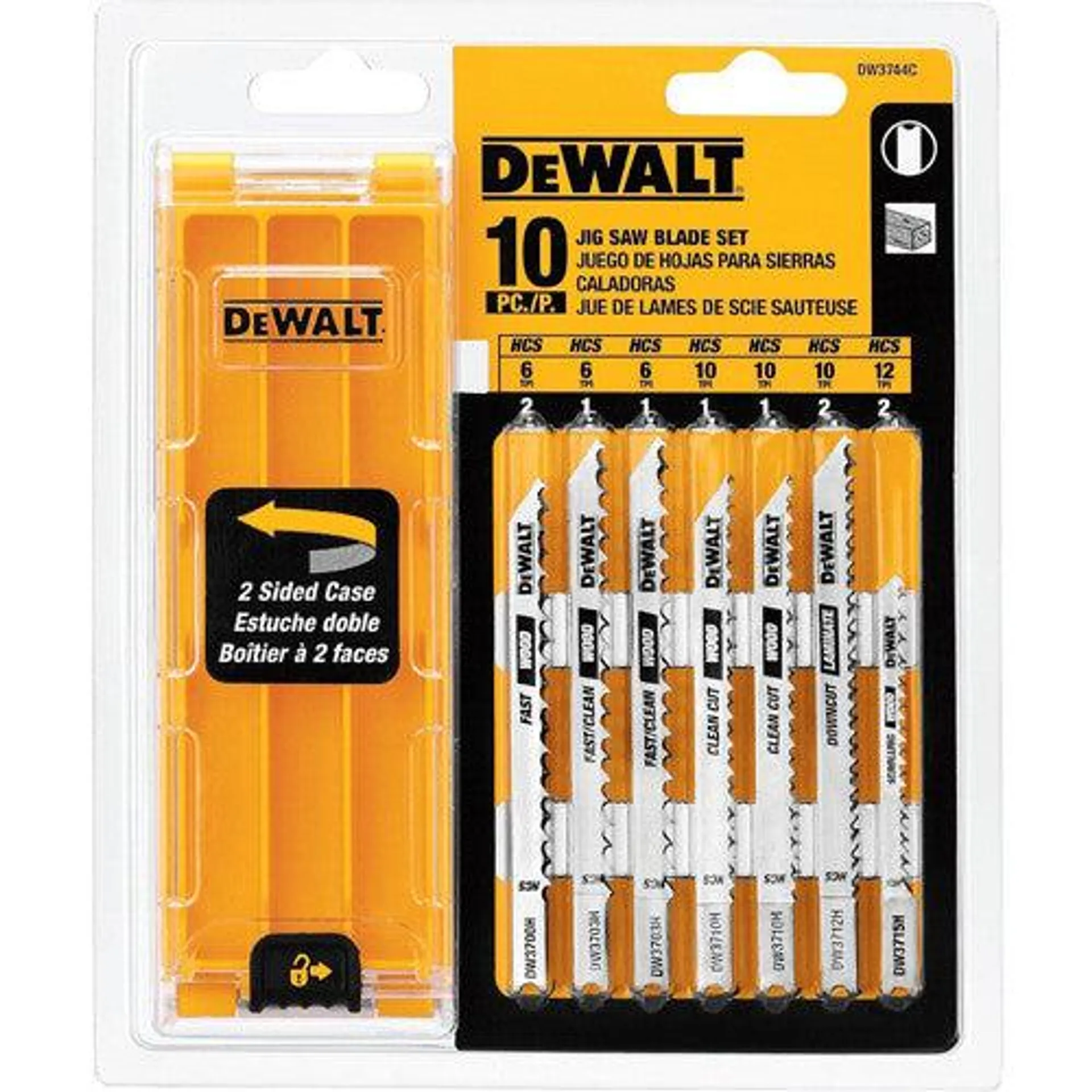 BLADE SET W/CASE JIGSAW 10PC DEWALT