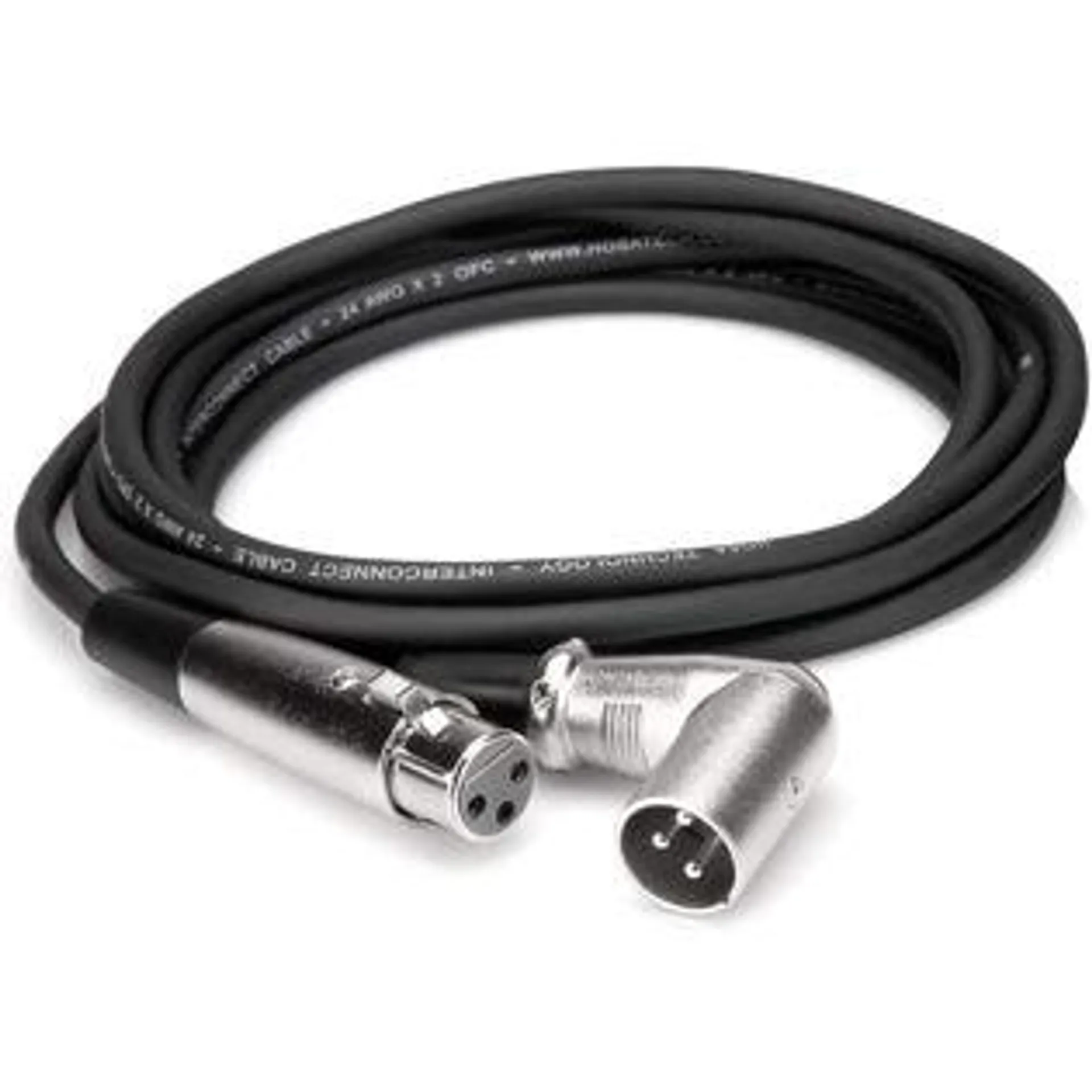 Hosa XLR3F to Right-Angle XLR3M Cable,1.5'