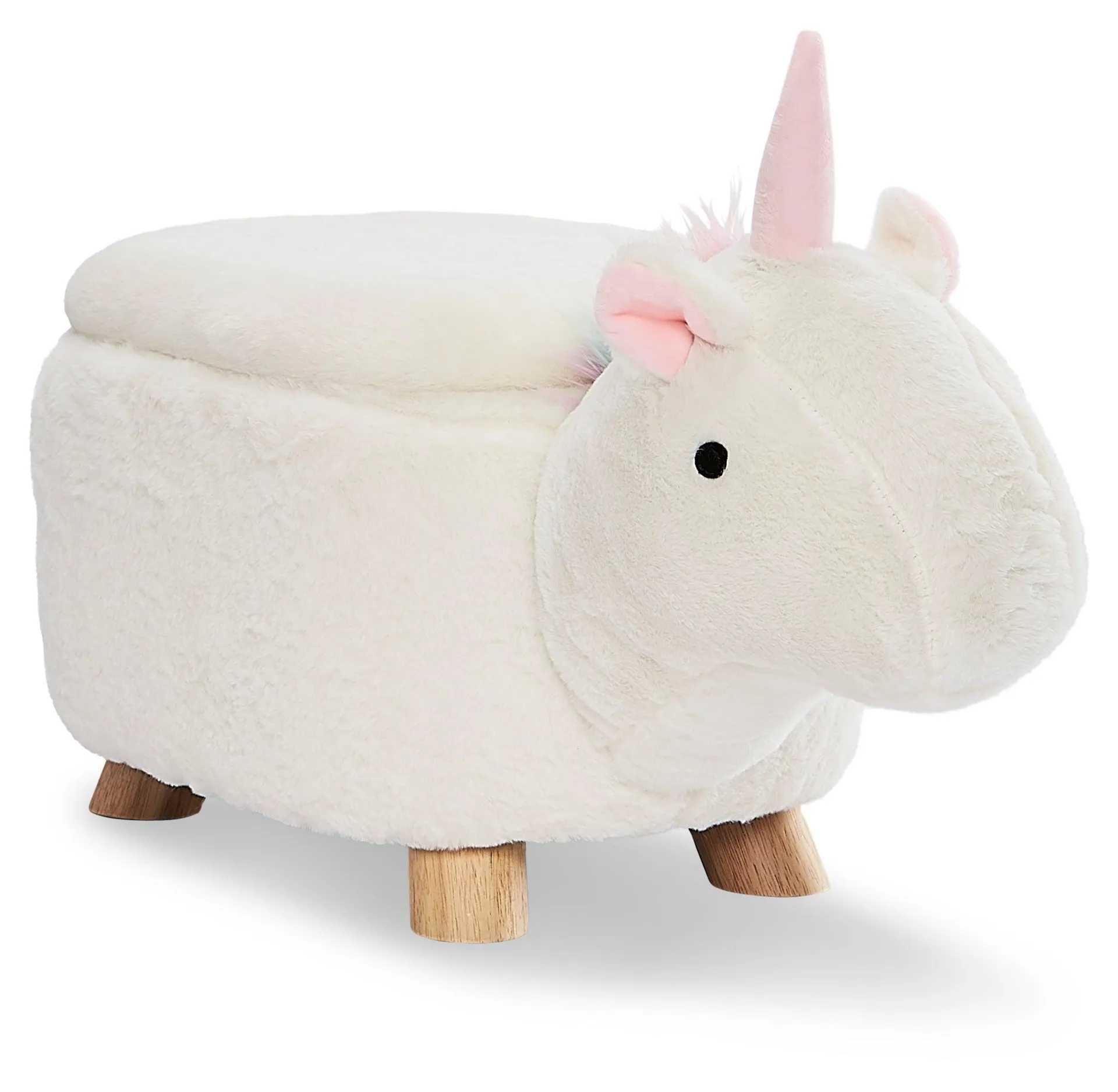 Unicorn Storage Ottoman - White