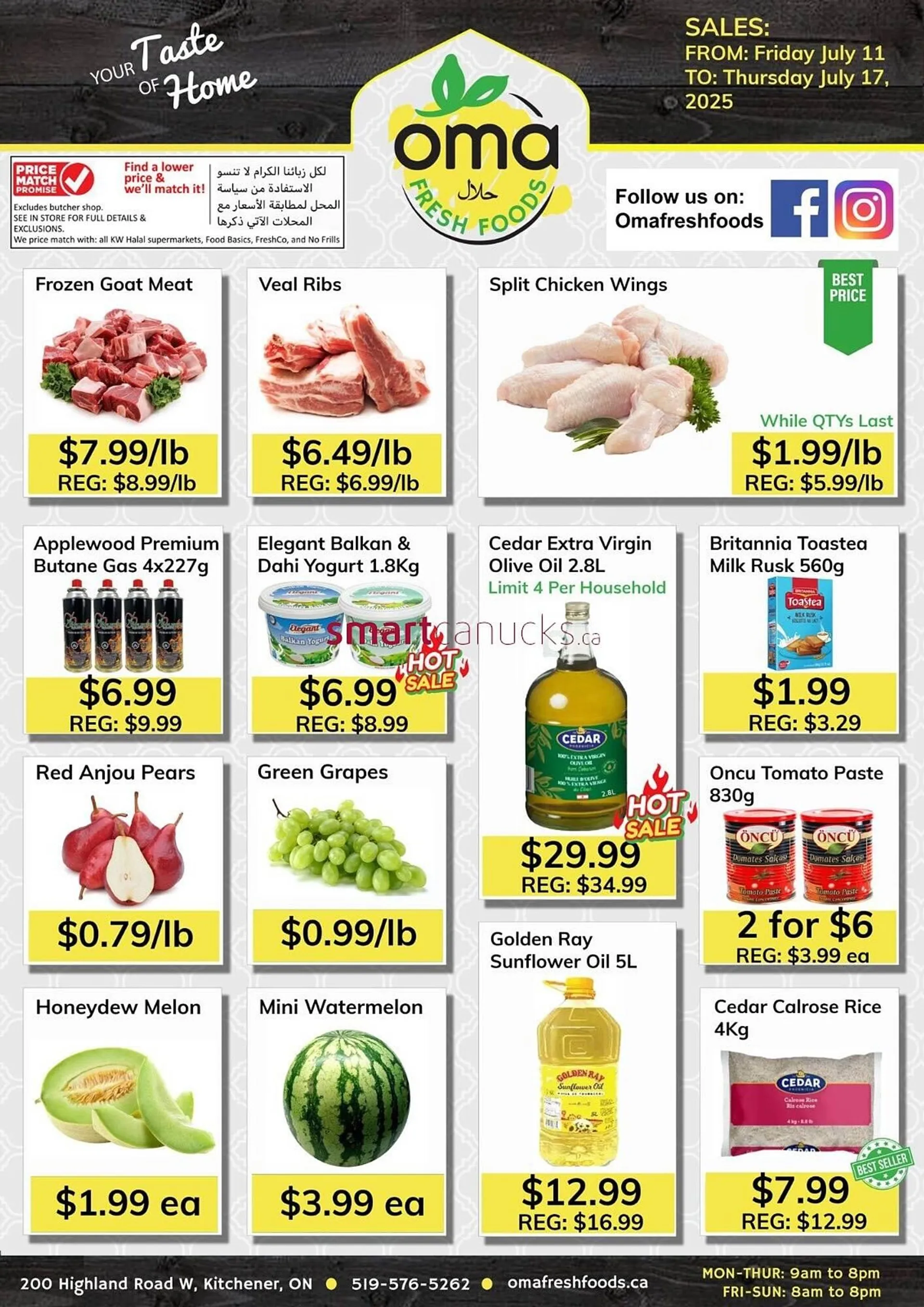 Oma Fresh Foods flyer from July 11 to July 17 2025 - flyer page 1