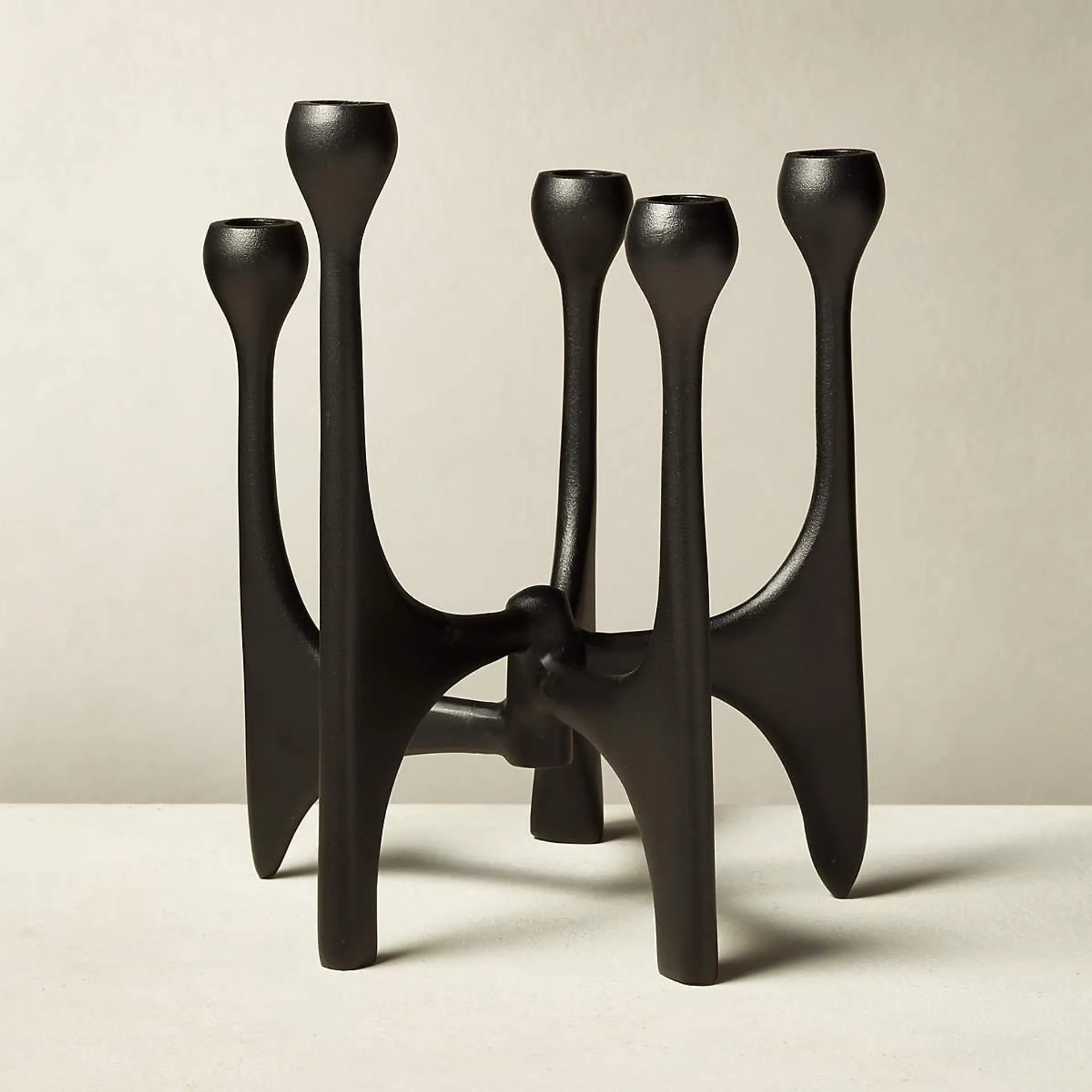 Cinq Black Multi Taper Candle Holder