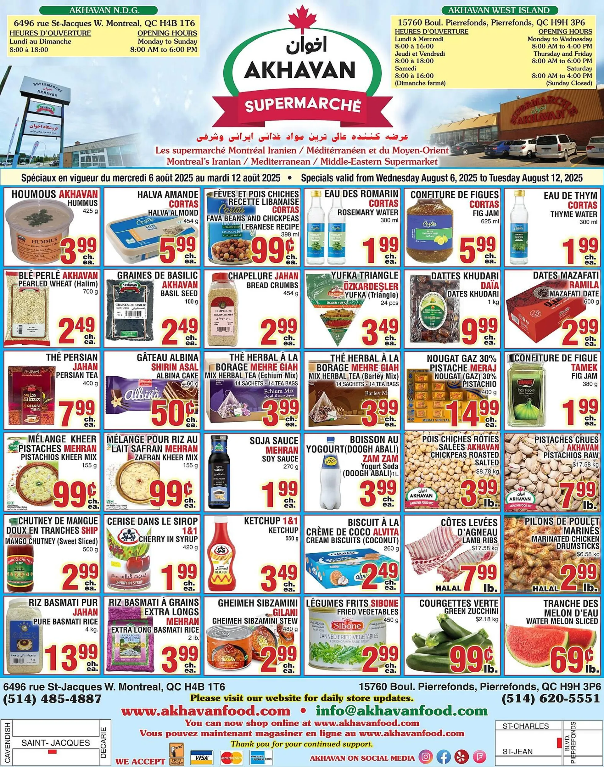 Akhavan flyer from August 6 to August 12 2025 - flyer page 1