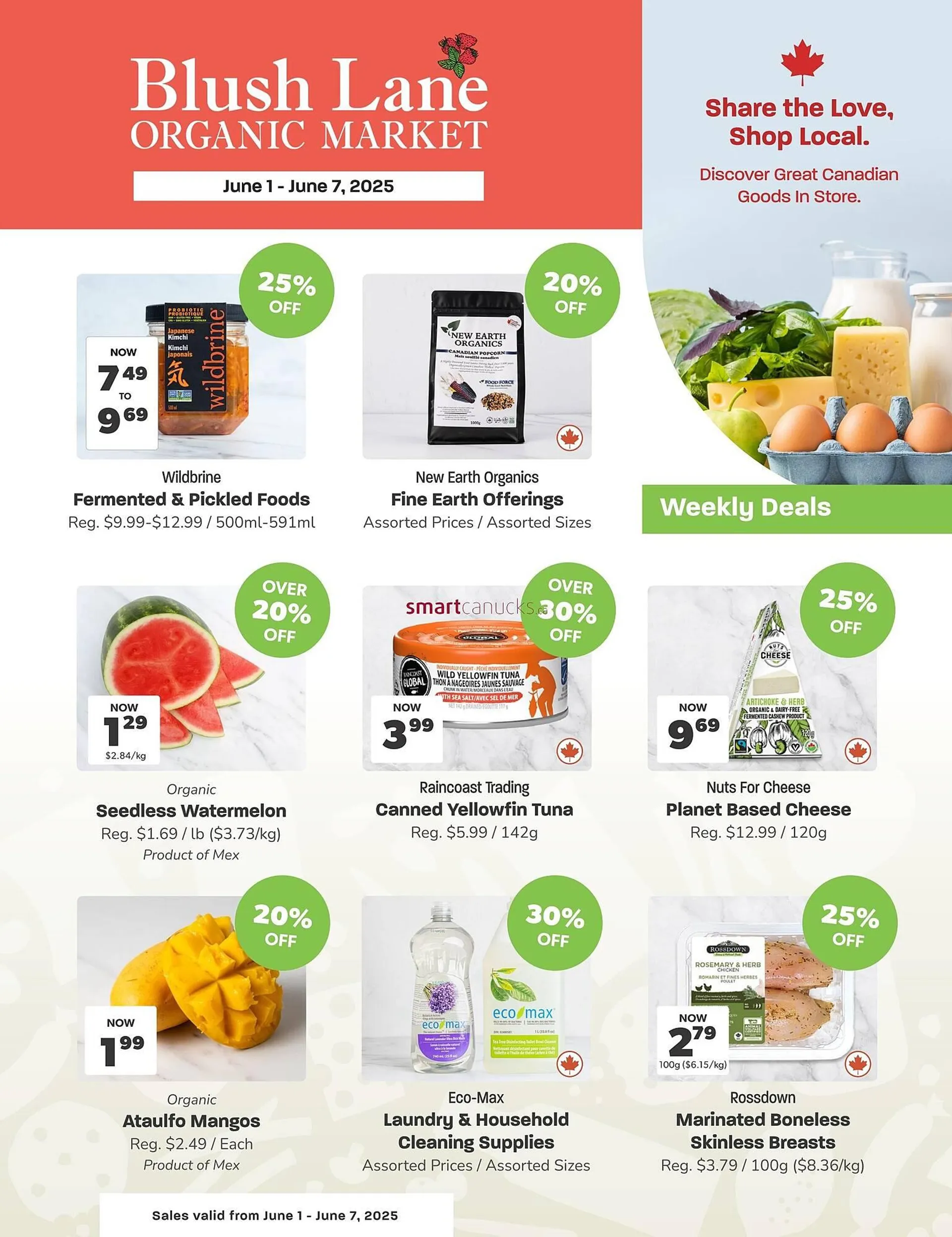 Blush Lane Organics flyer from June 1 to June 7 2025 - flyer page 1