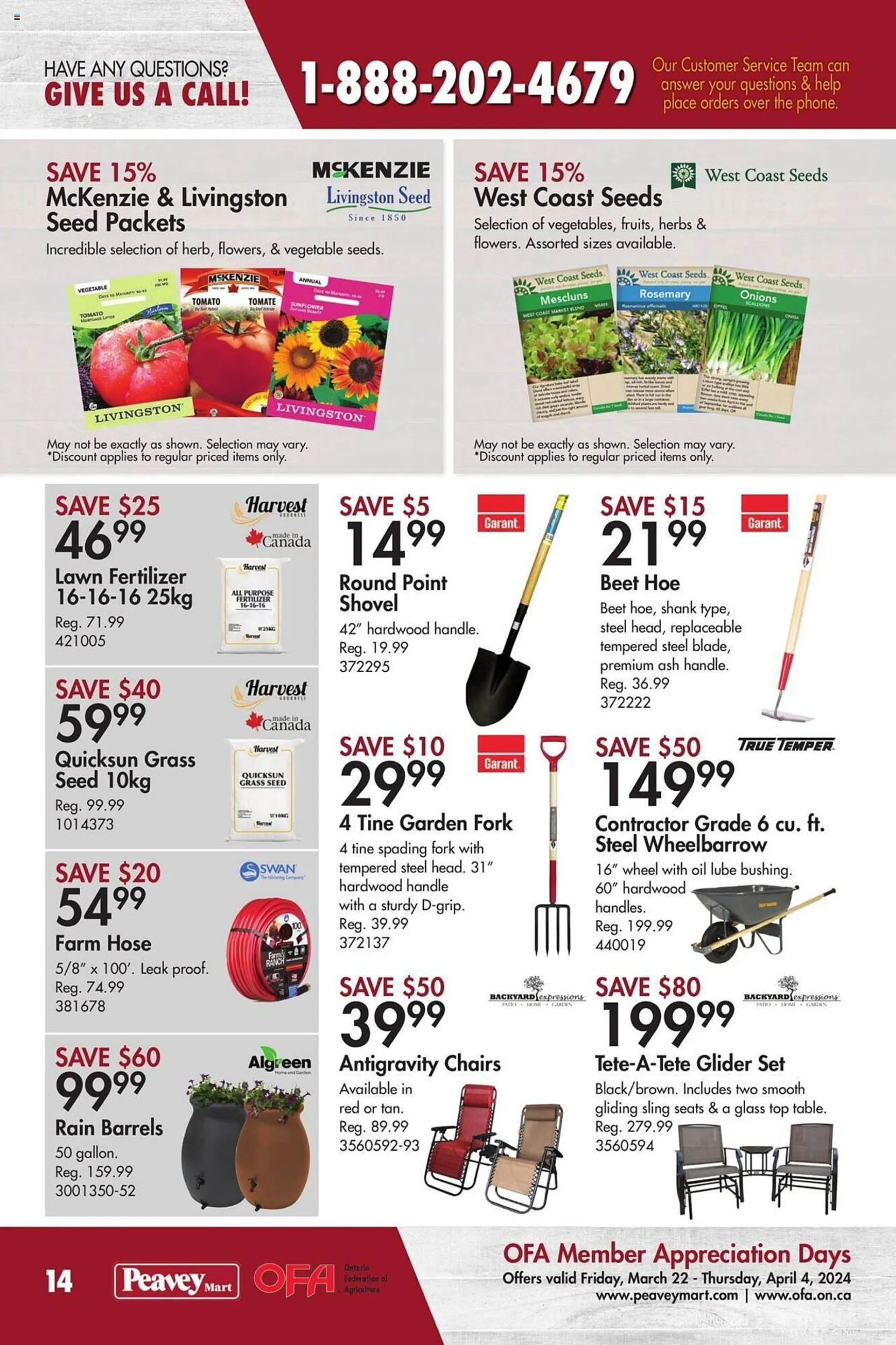 Peavey Mart flyer from March 22 to April 4 2024 - flyer page 14