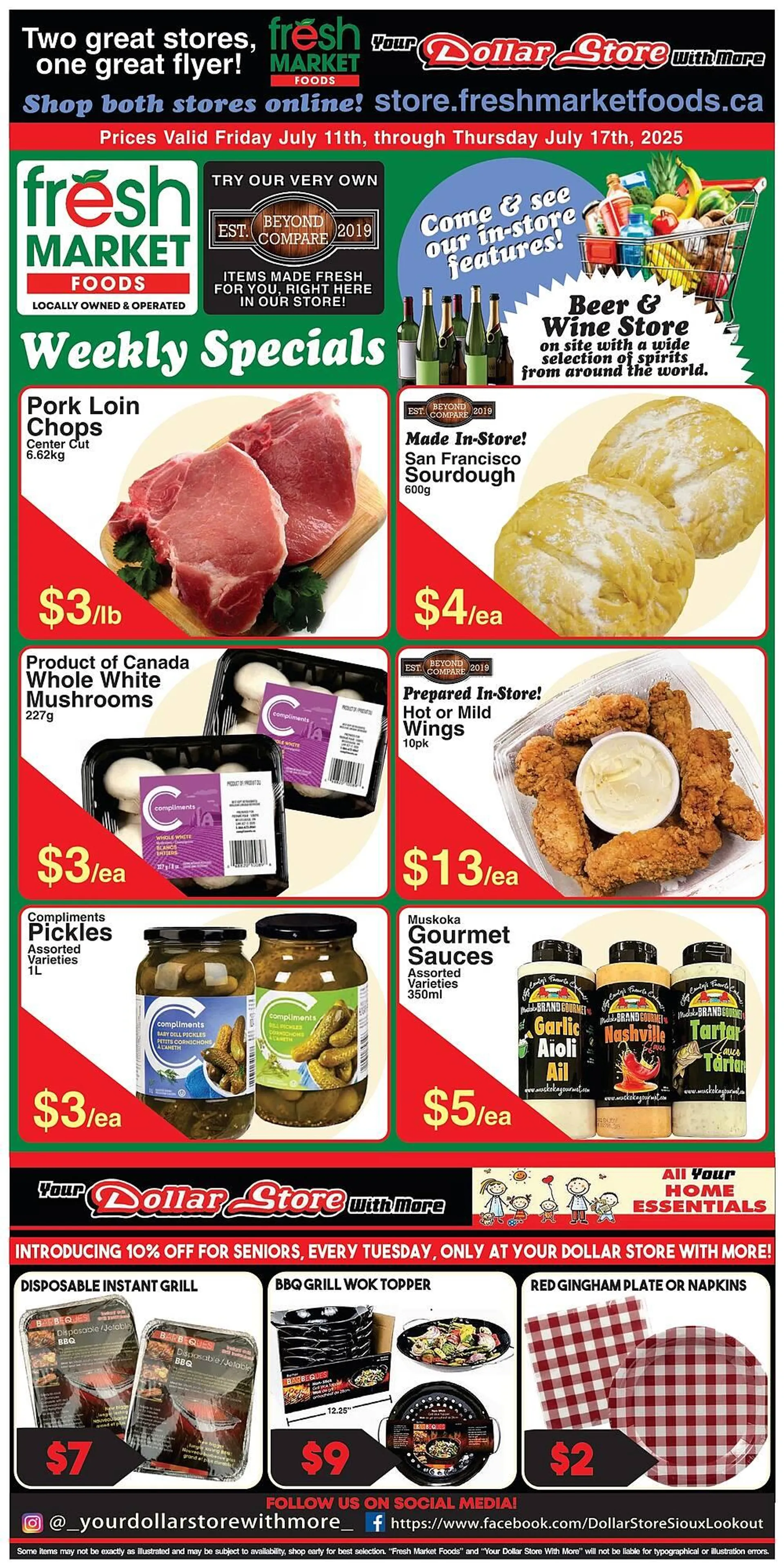 Fresh Market Foods flyer from July 11 to July 17 2025 - flyer page 1