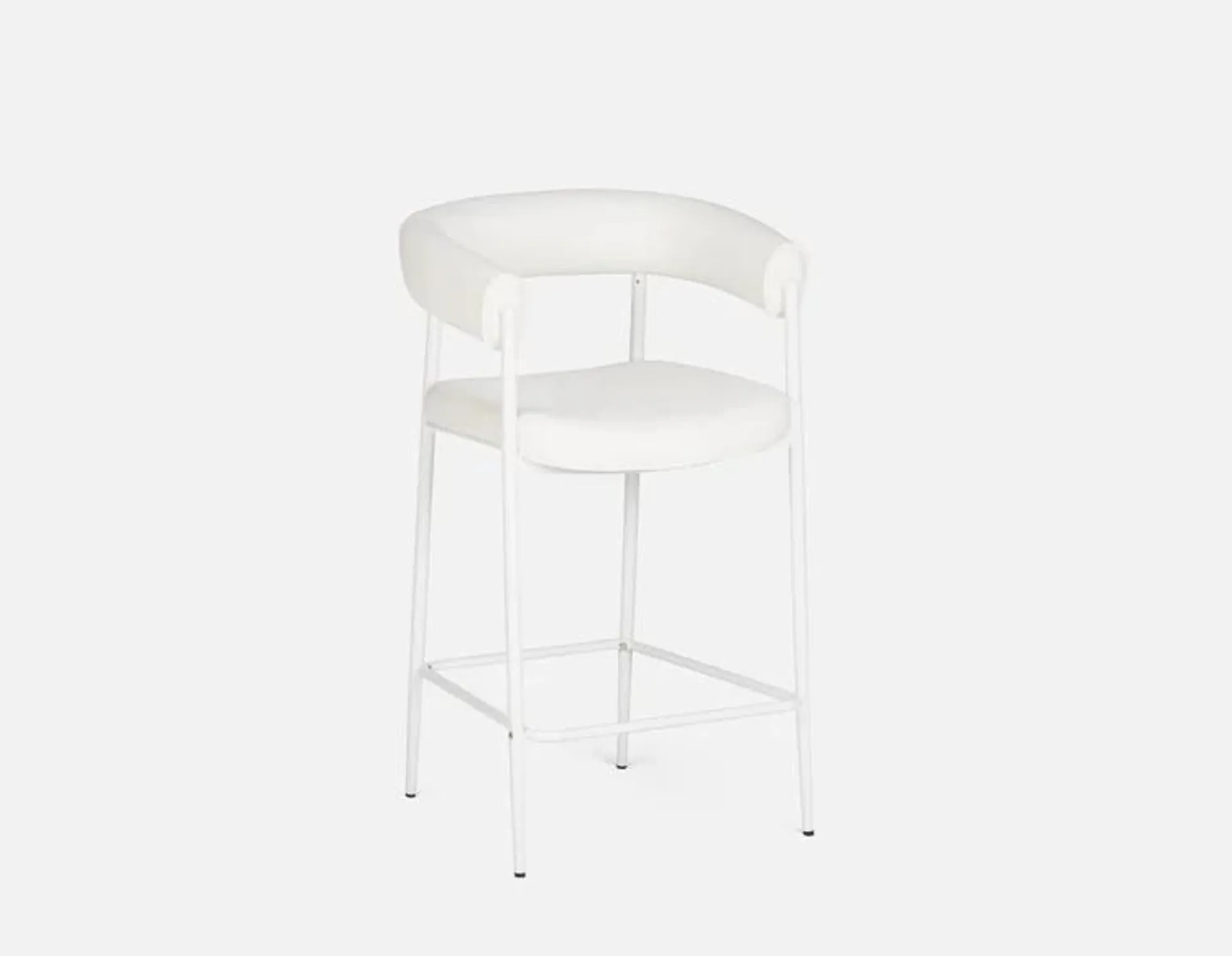 TAURO leatherette stool, brushed frame, seat height 66cm