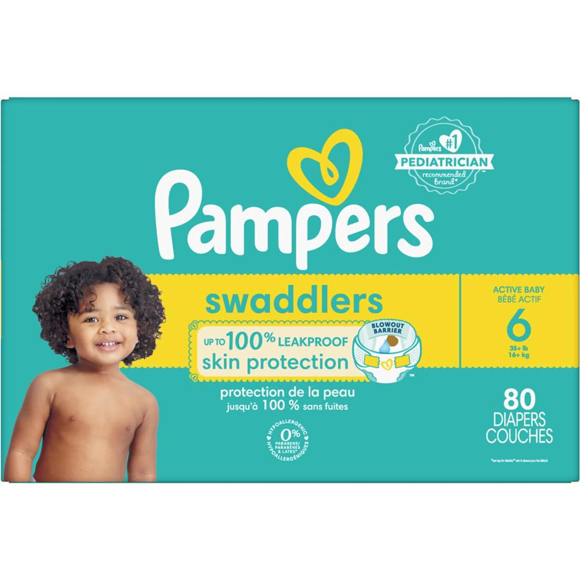 Swaddlers Active Baby Diaper Size 6 80 Count