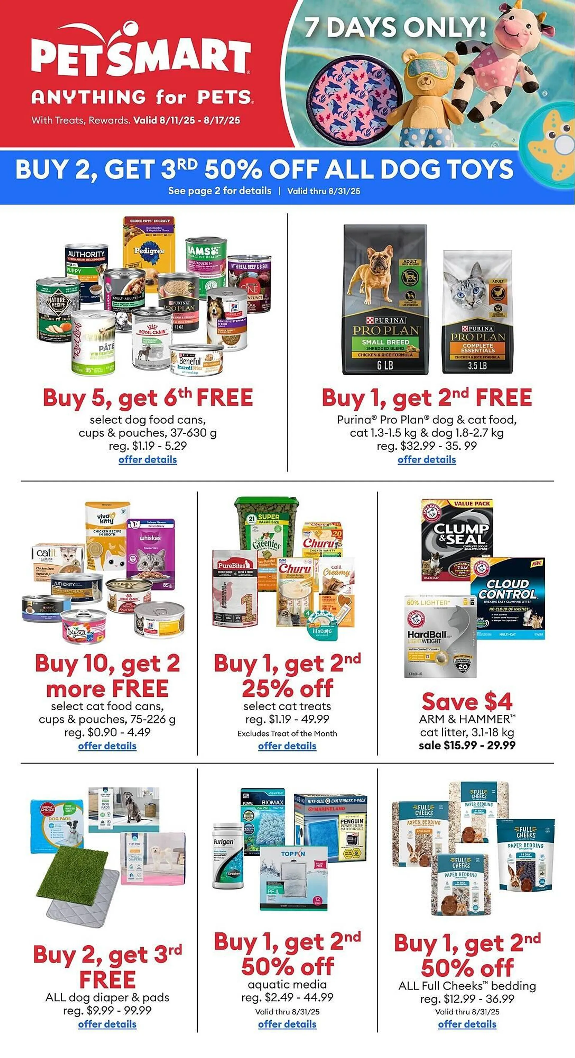 Petsmart flyer from August 10 to August 16 2025 - flyer page 1