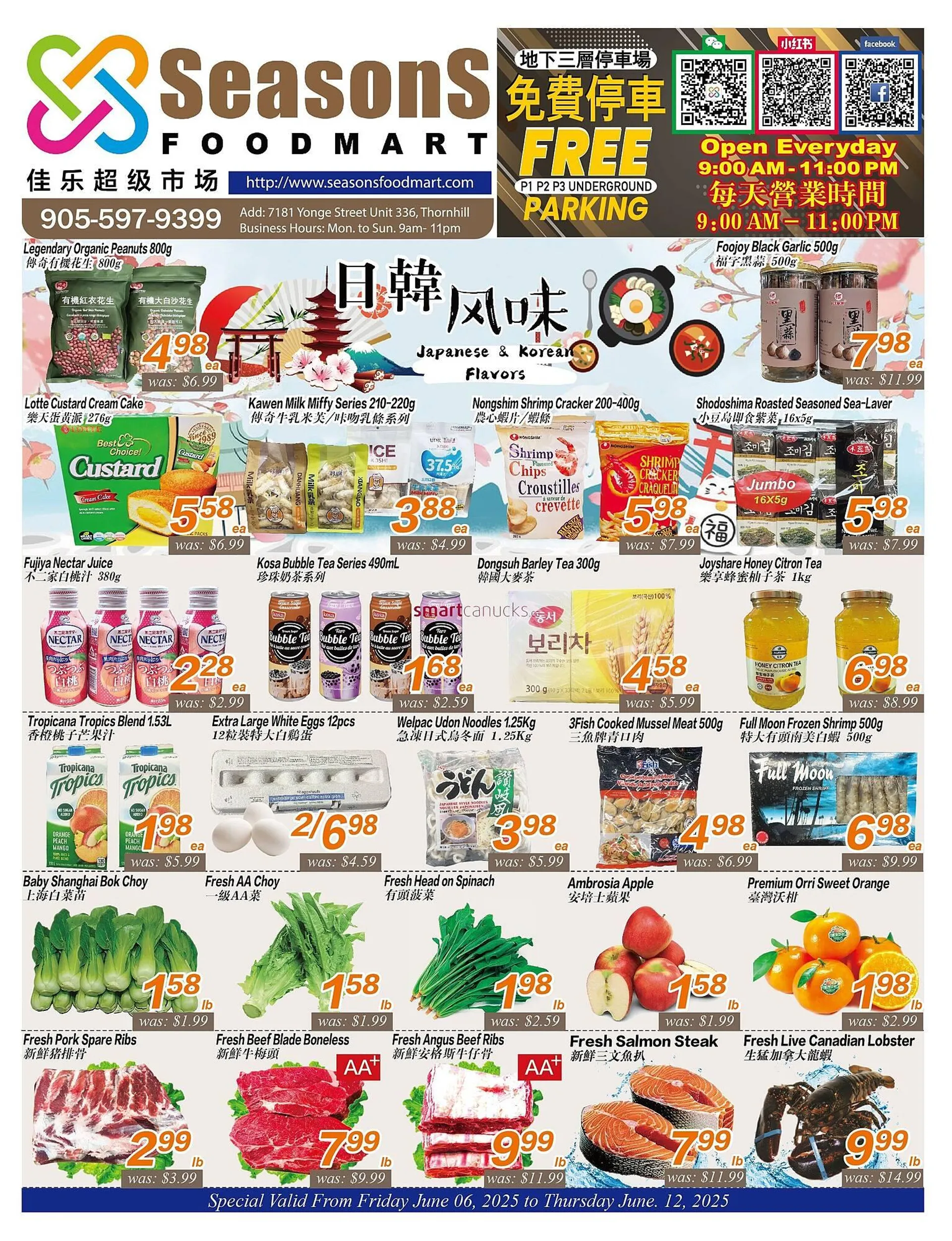 Seasons Foodmart flyer from June 6 to June 12 2025 - flyer page 1