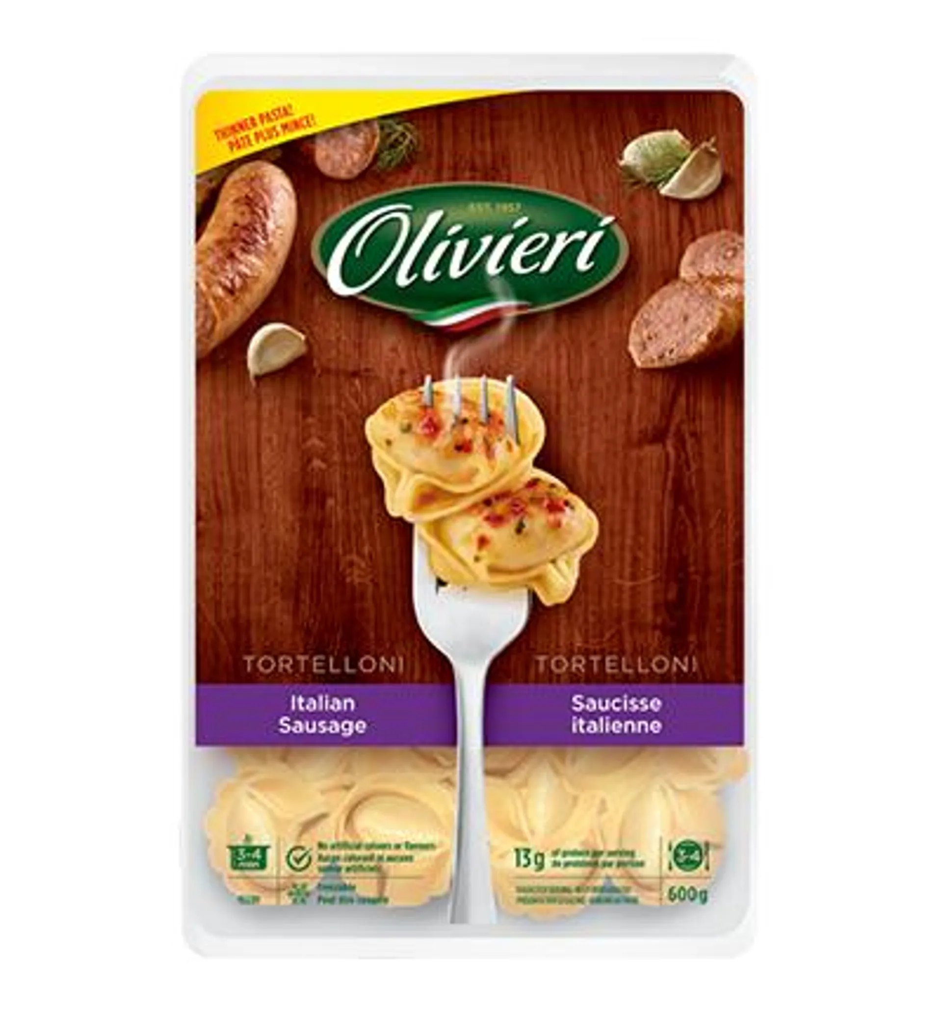 Olivieri Italian Sausage Tortellini 2 X 225 G