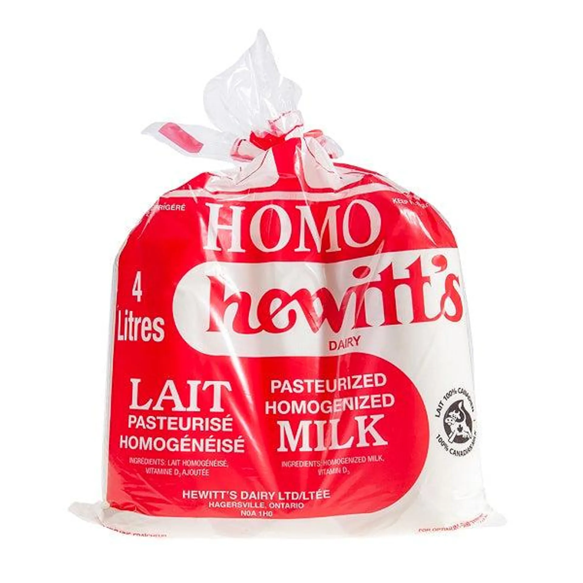 Hewitt's Homogenized Milk - 4 L