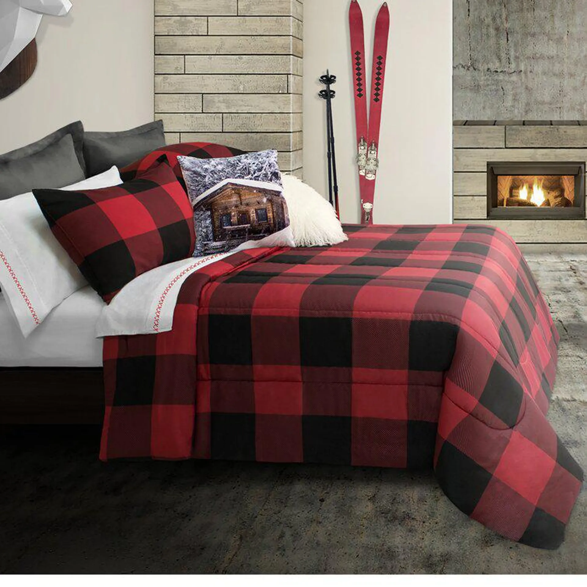 Signe Microfiber Plaid Comforter Set