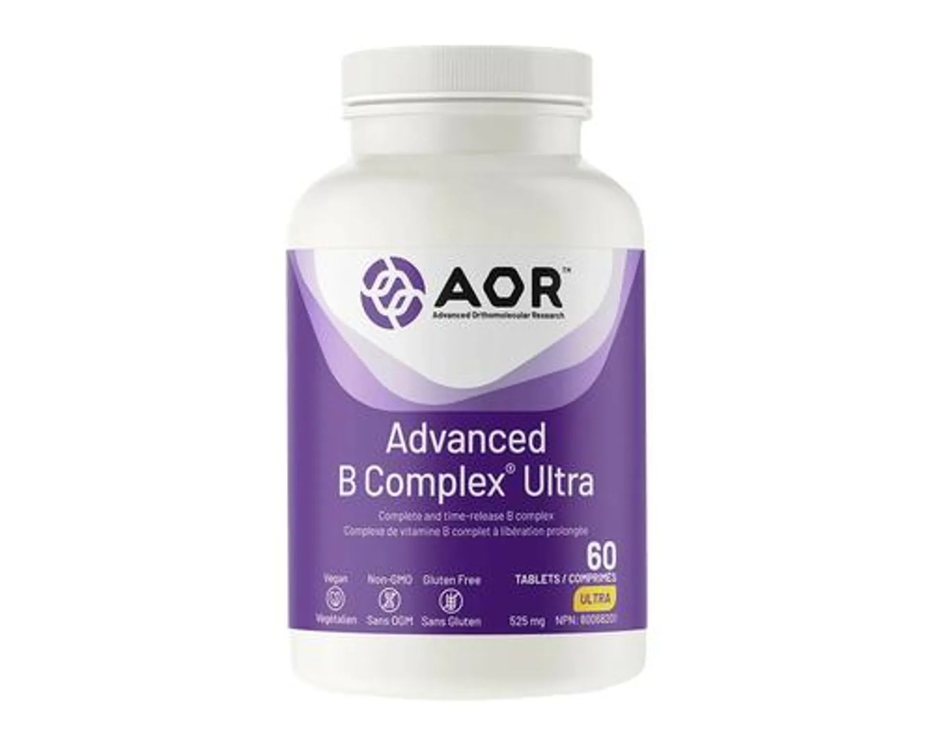 AOR Advanced B Complex Ultra 525mg 60 Time-Release Tablets