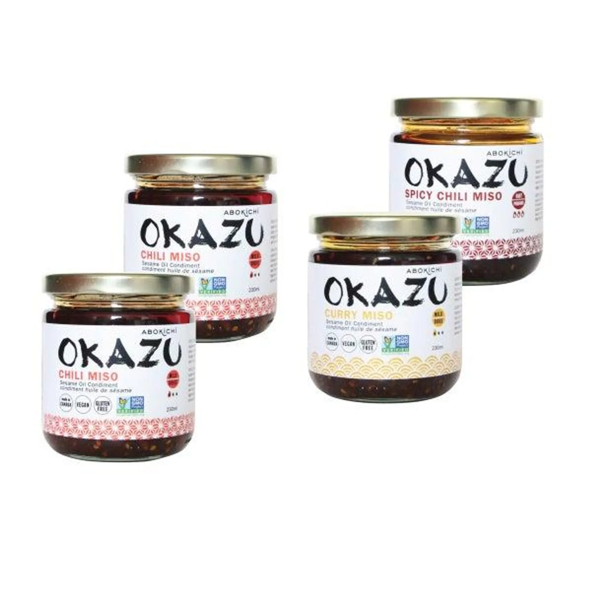 Abokichi Okazu Miso Variety Pack, 4 × 230 mL