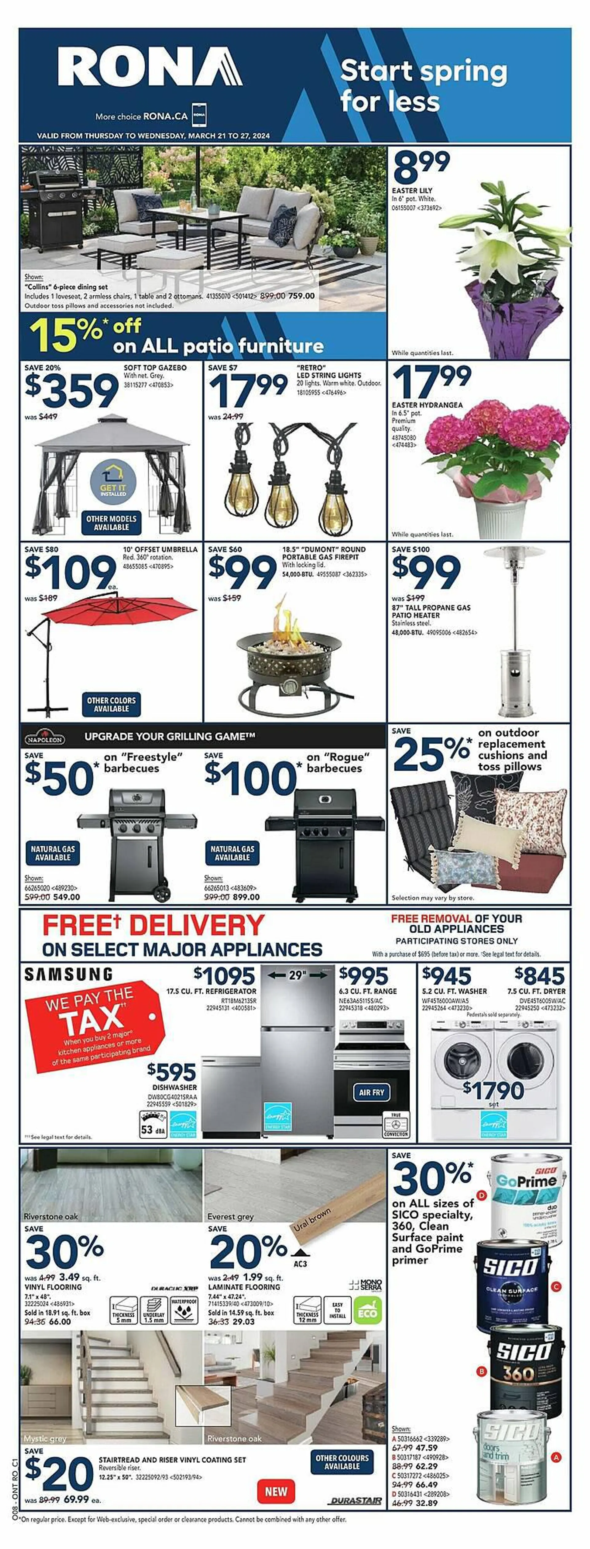 RONA flyer from March 21 to April 4 2024 - flyer page 1