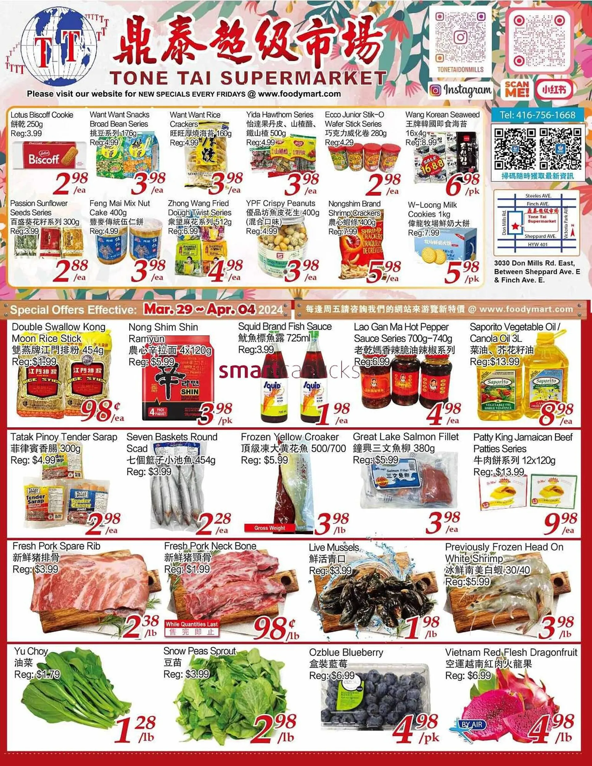Tone Tai Supermarket flyer from March 28 to April 3 2024 - flyer page 1