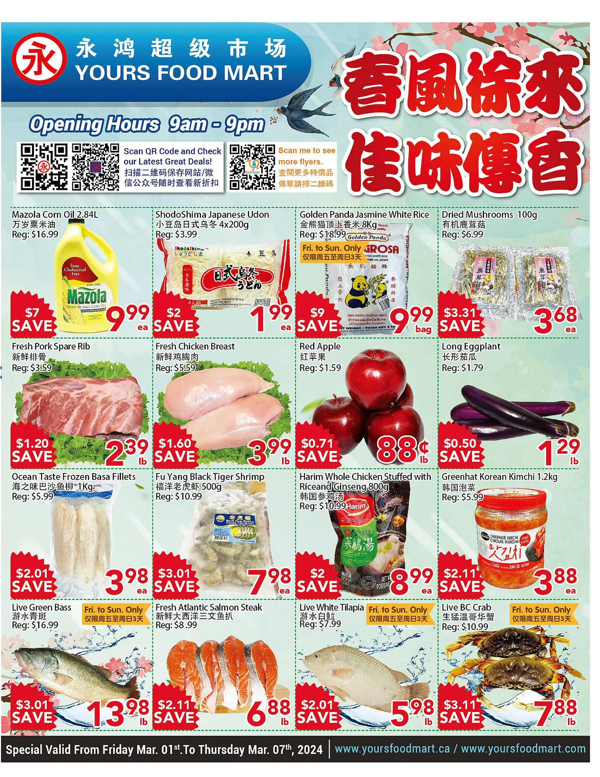 Yours Food Mart flyer from February 29 to March 7 2024 - flyer page 1