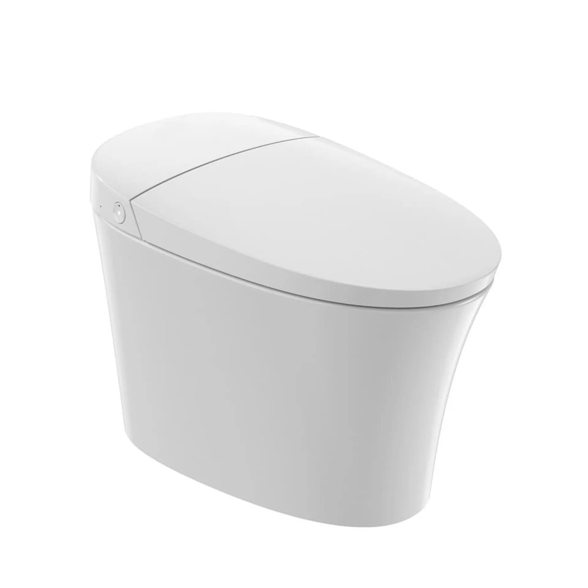 Bridgemore 1-Piece 1.06/1.60 GPF Dual Flush Elongated Smart Toilet Bidet in White