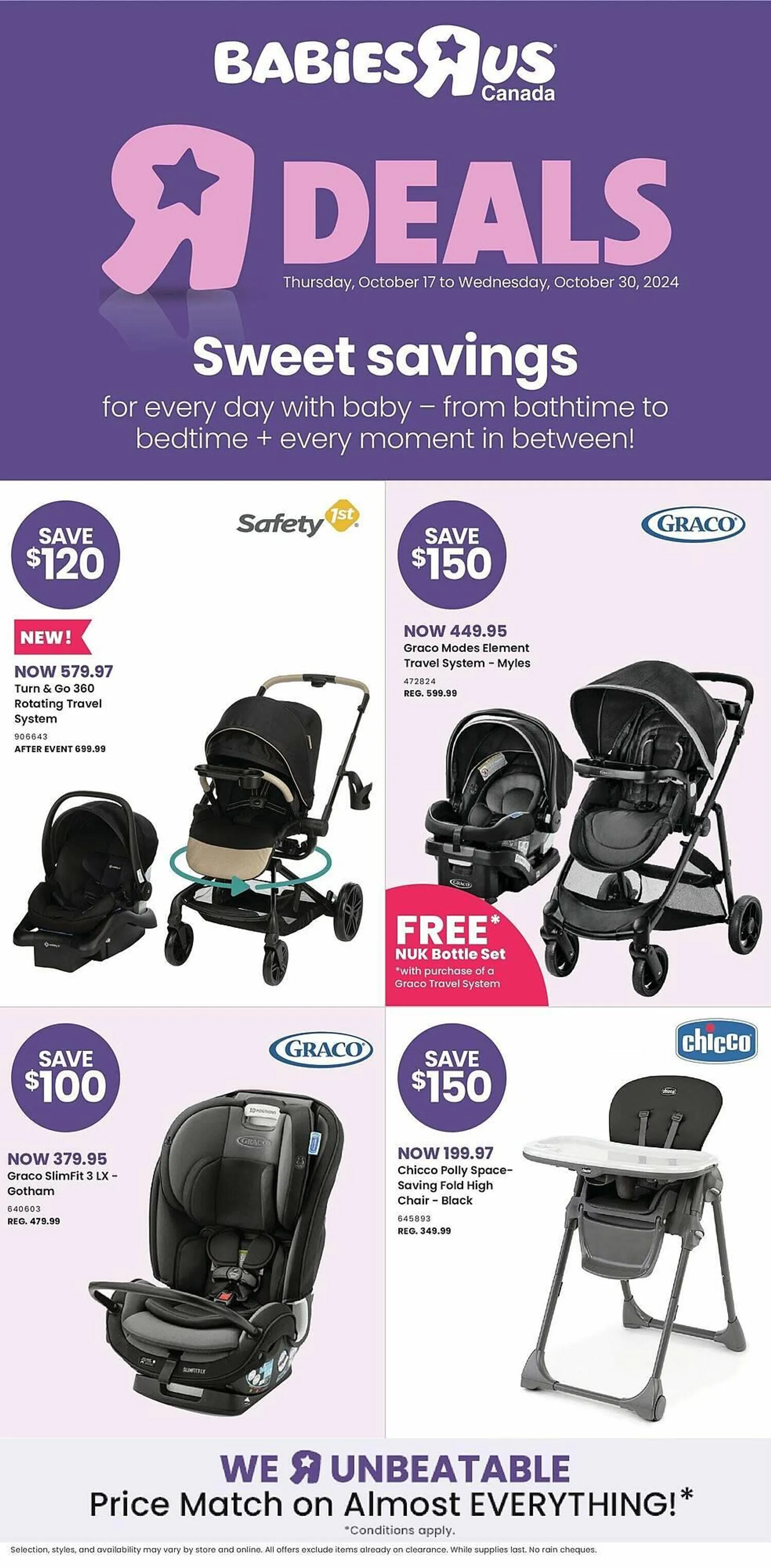 Babies 'R' Us flyer from October 18 to October 25 2024 - flyer page 1