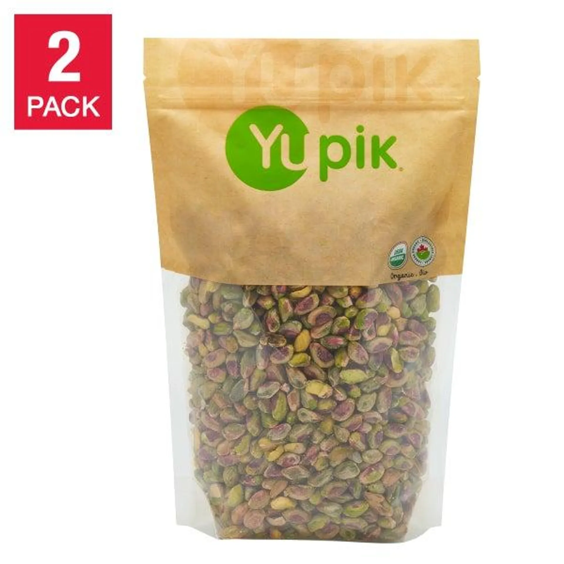 Yupik Organic Pistachio Kernels, 2 × 1 kg