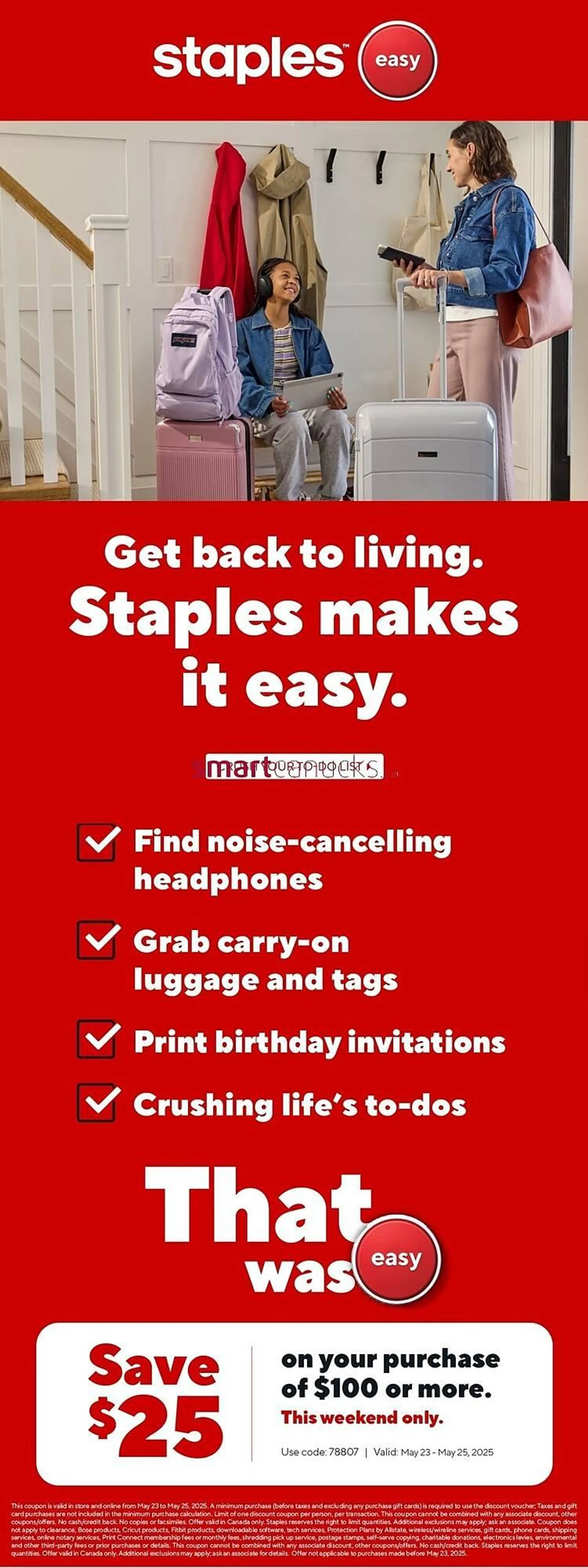 Staples flyer from May 23 to May 29 2025 - flyer page 1
