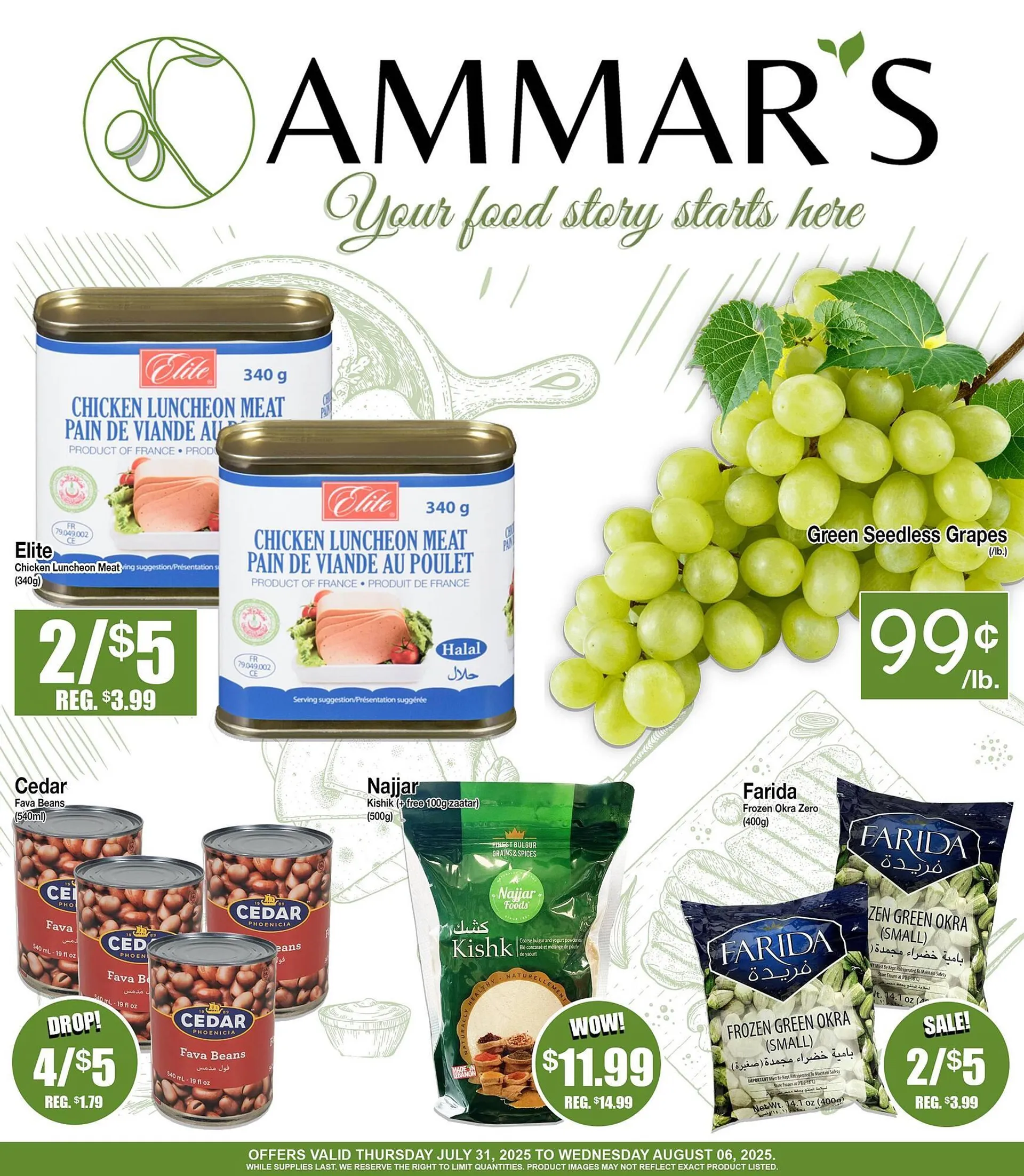 Ammar's Halal Meats flyer from July 31 to August 6 2025 - flyer page 1