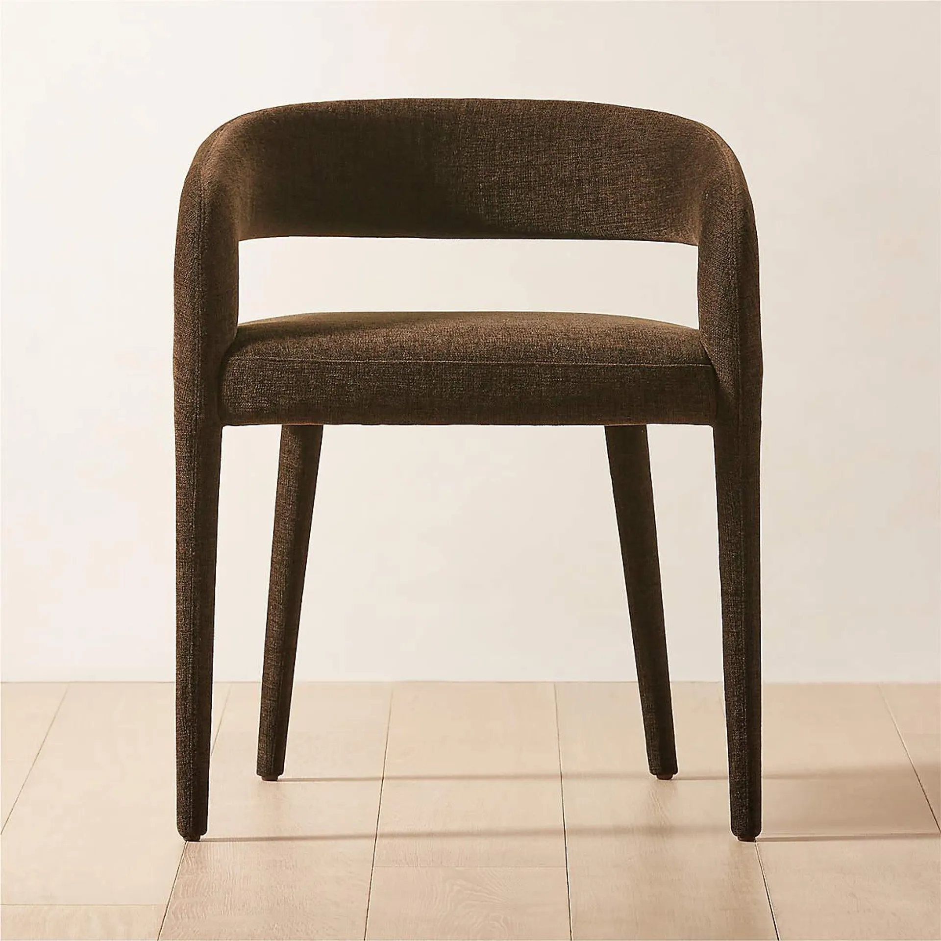 Lisette Brown Performance Fabric Performance Fabric Dining Armchair