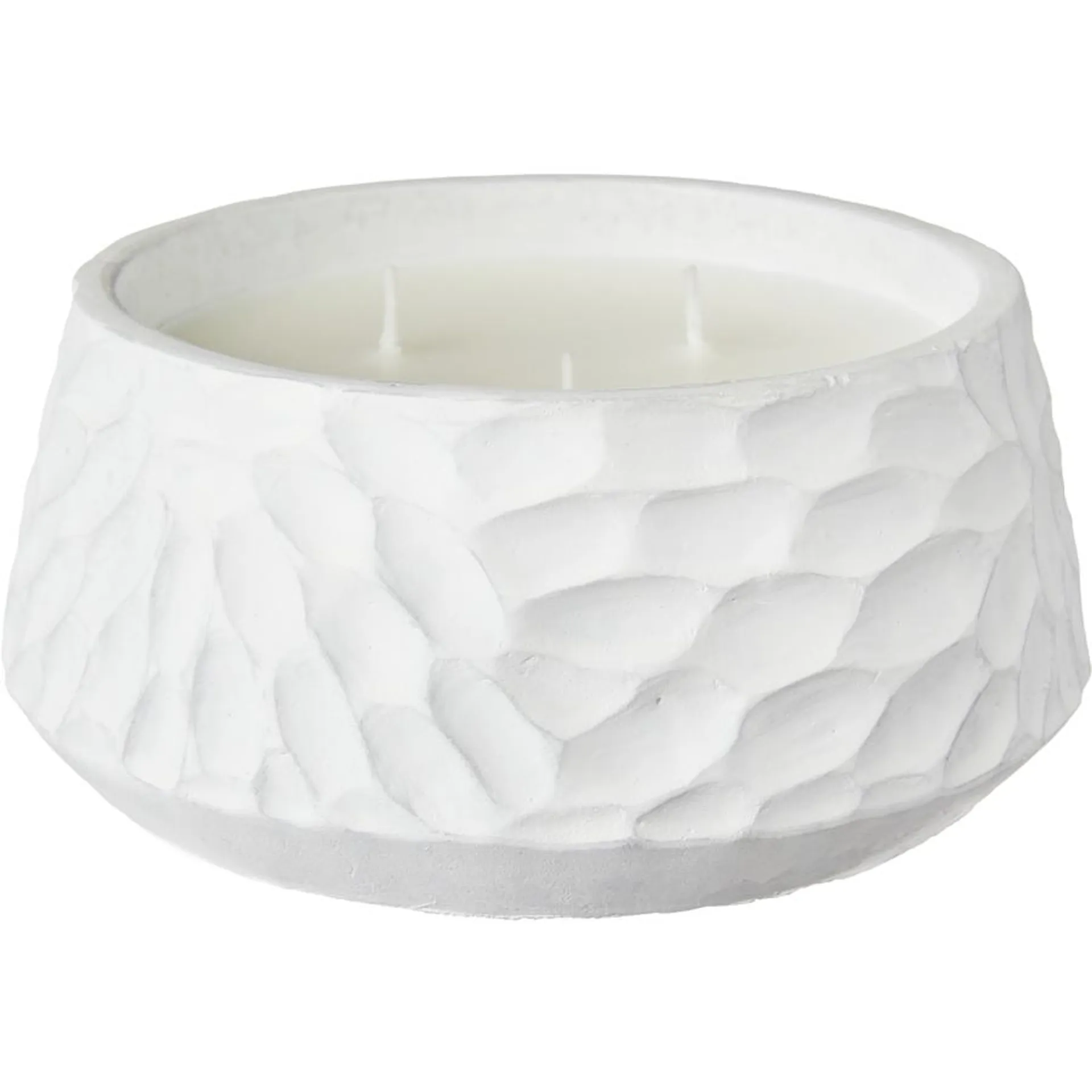 3 Wick Citronella Candle - Matte White