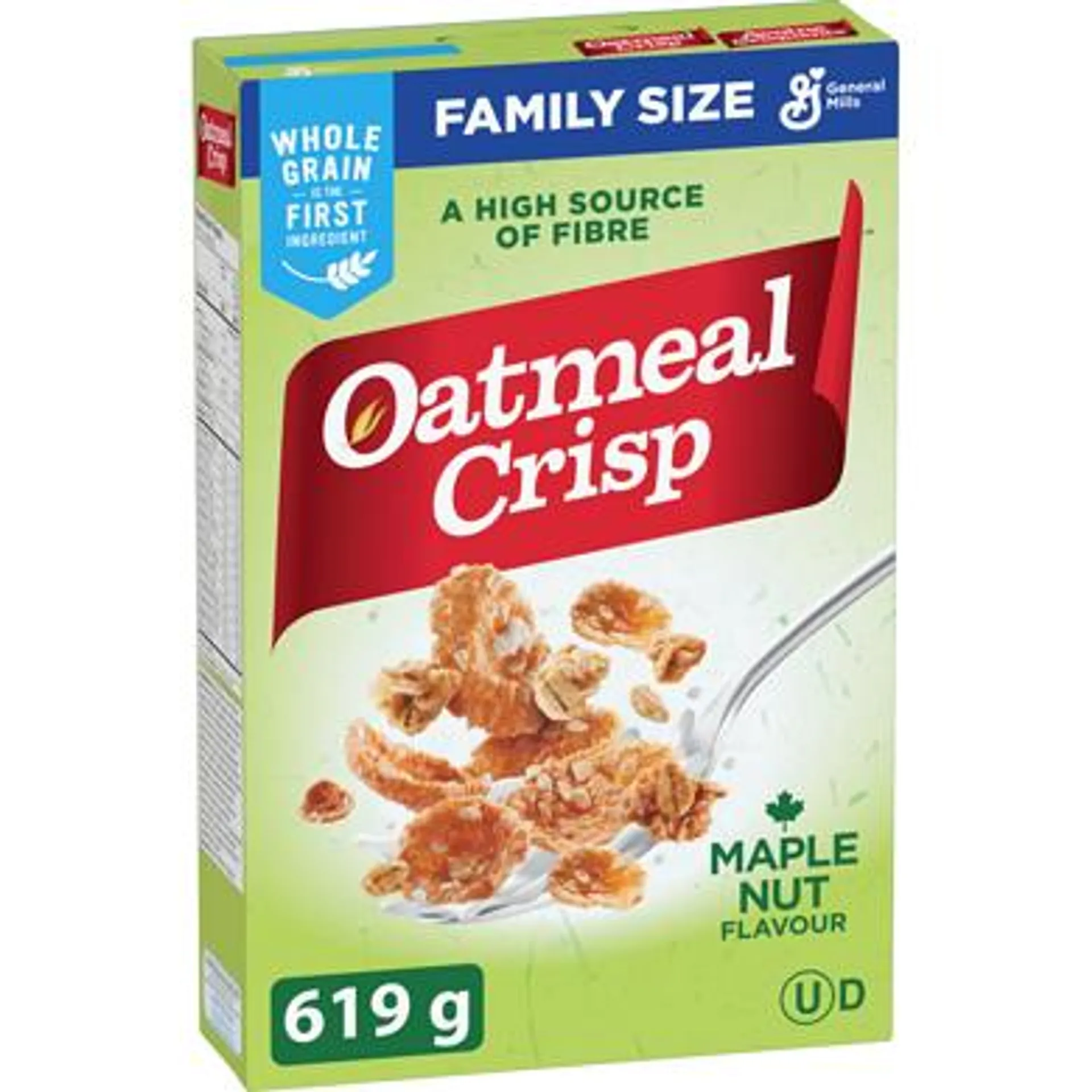 Oatmeal Crisp Breakfast Cereal, Maple Nut, Family Size, High Fibre