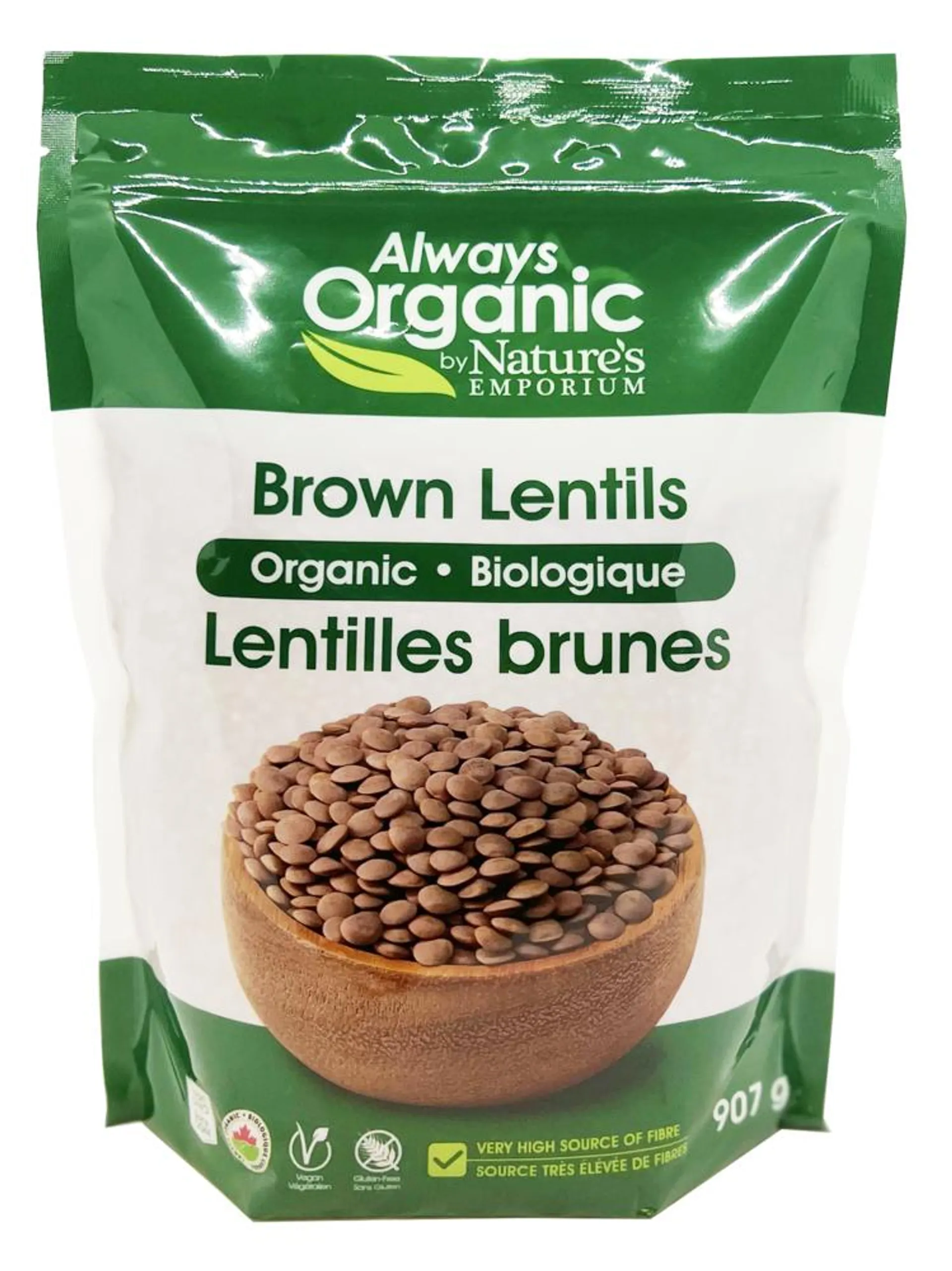 Always Organic Lentils Brown Org 907g