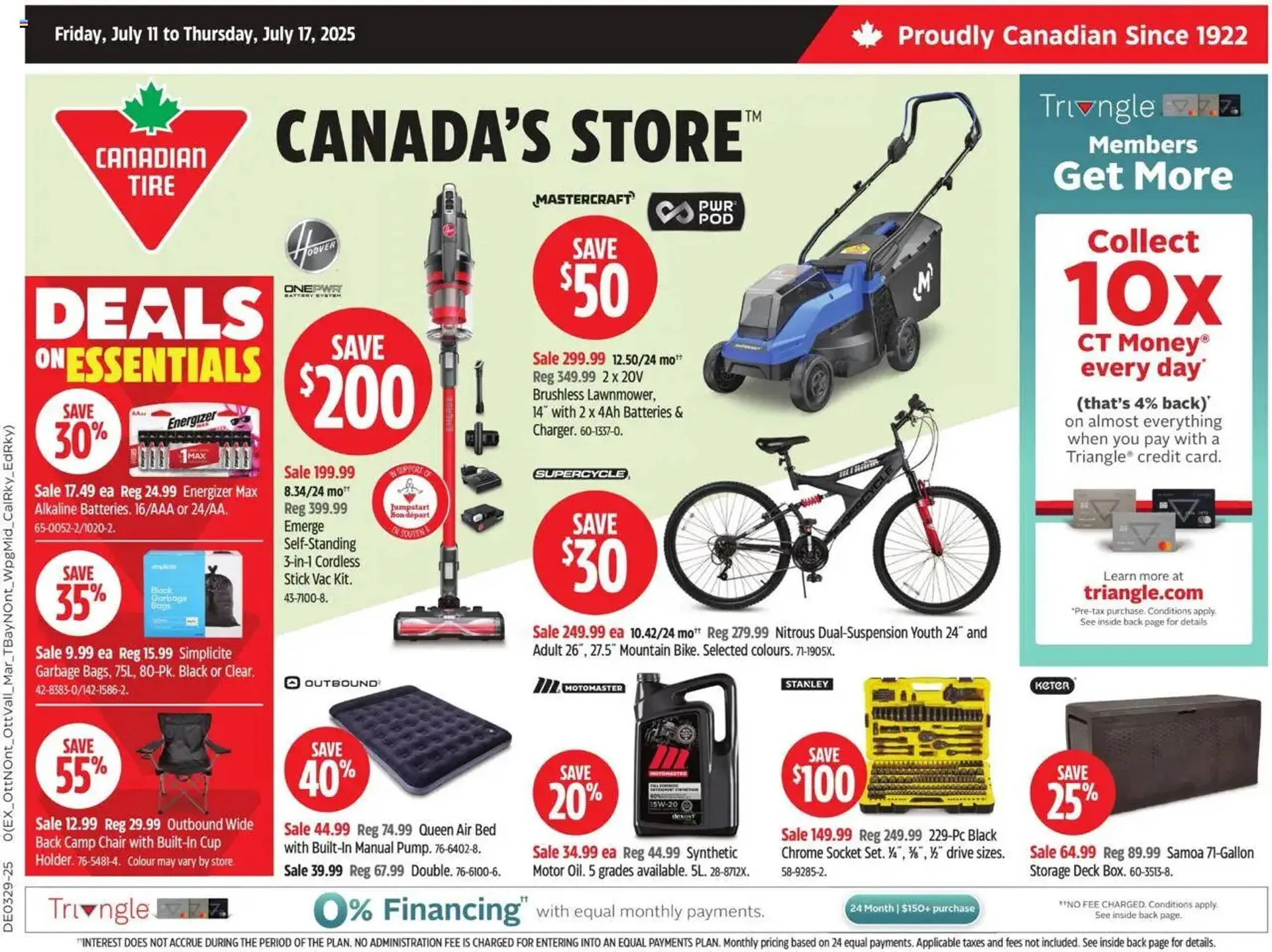 Canadian Tire flyer from July 11 to July 17 2025 - flyer page 1