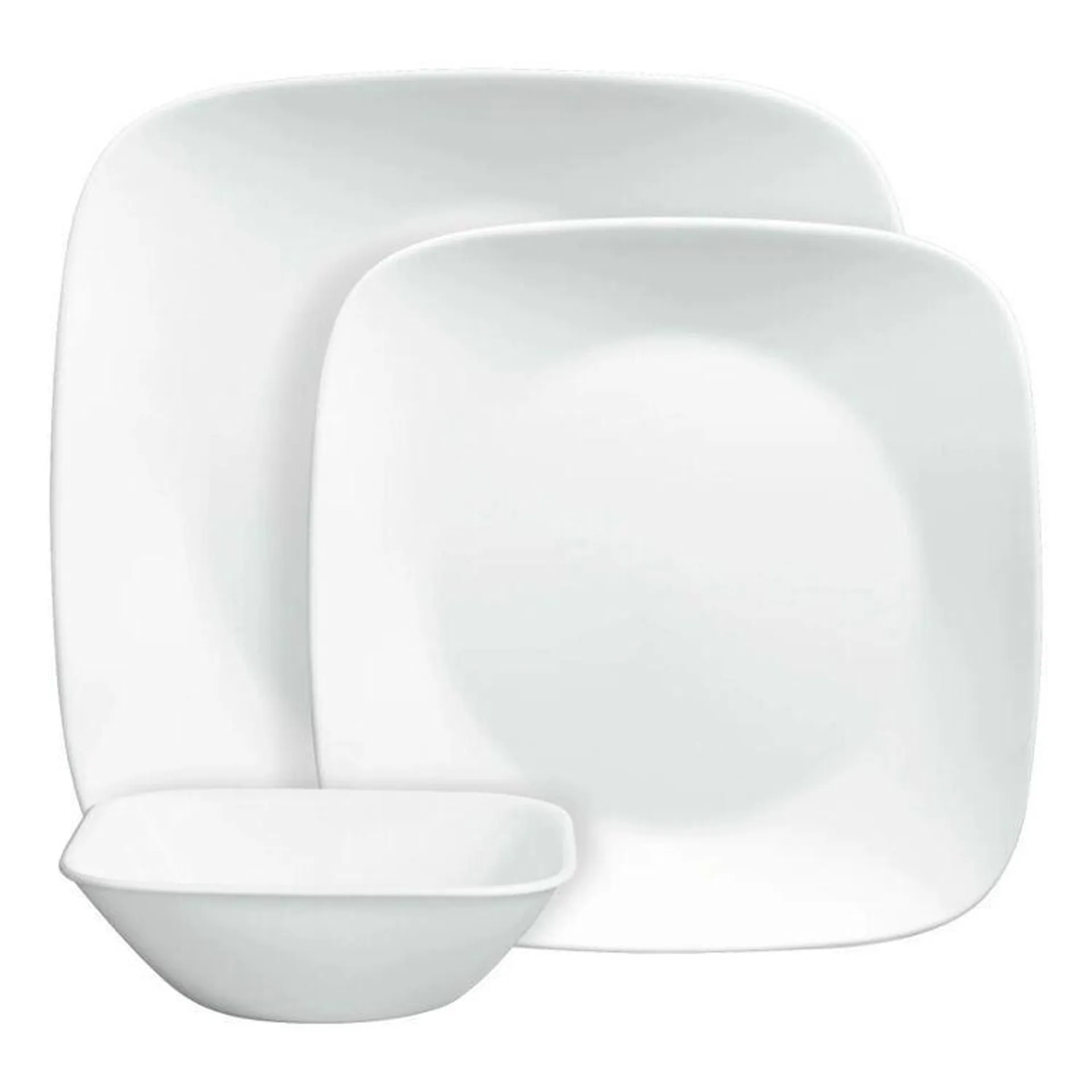 Corelle Square Dinner Set 12 Piece Set White