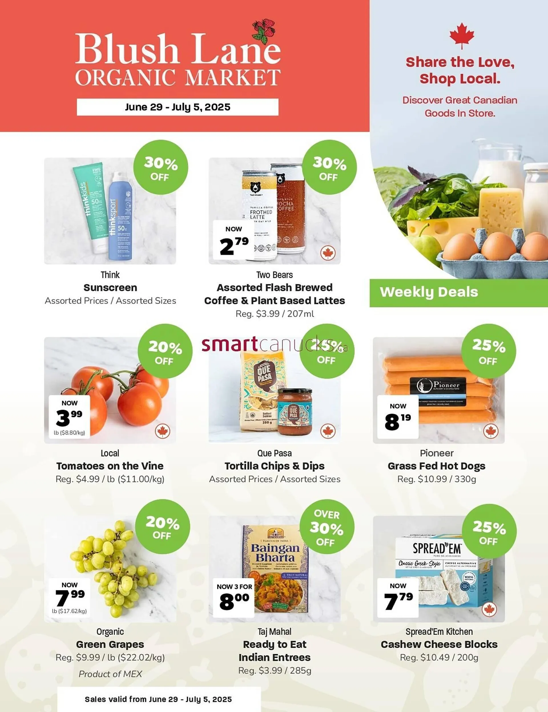 Blush Lane Organics flyer from June 29 to July 5 2025 - flyer page 1